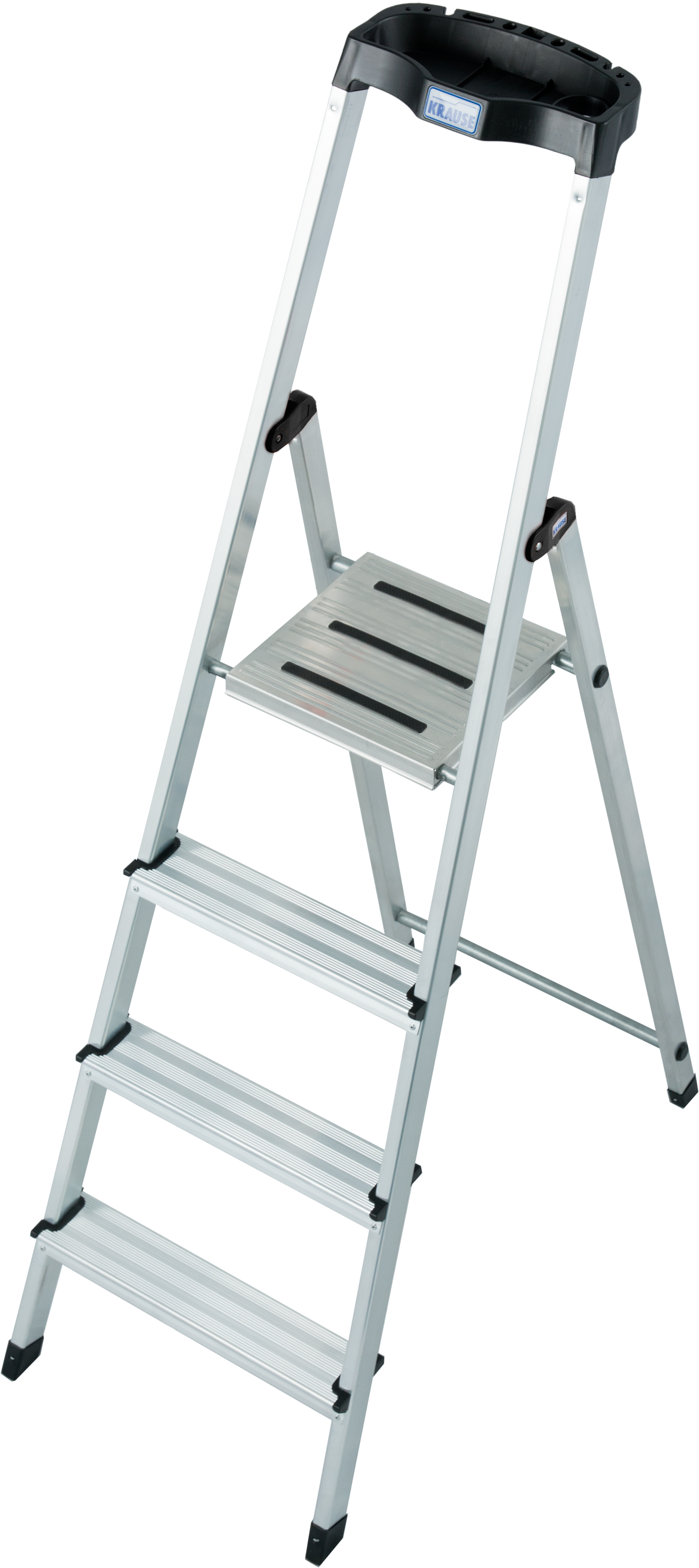 KRAUSE Stehleiter »Safety«, Aluminium, 1x4 Stufen, Arbeitshöhe ca. 285 cm