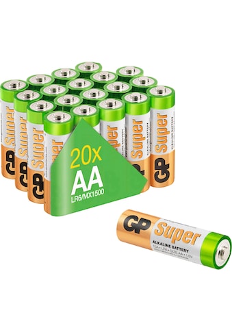 GP Batteries Batterie »20er Pack Super Alkaline AA«, LR6, 1,5 V, (Set, 20 St.) kaufen