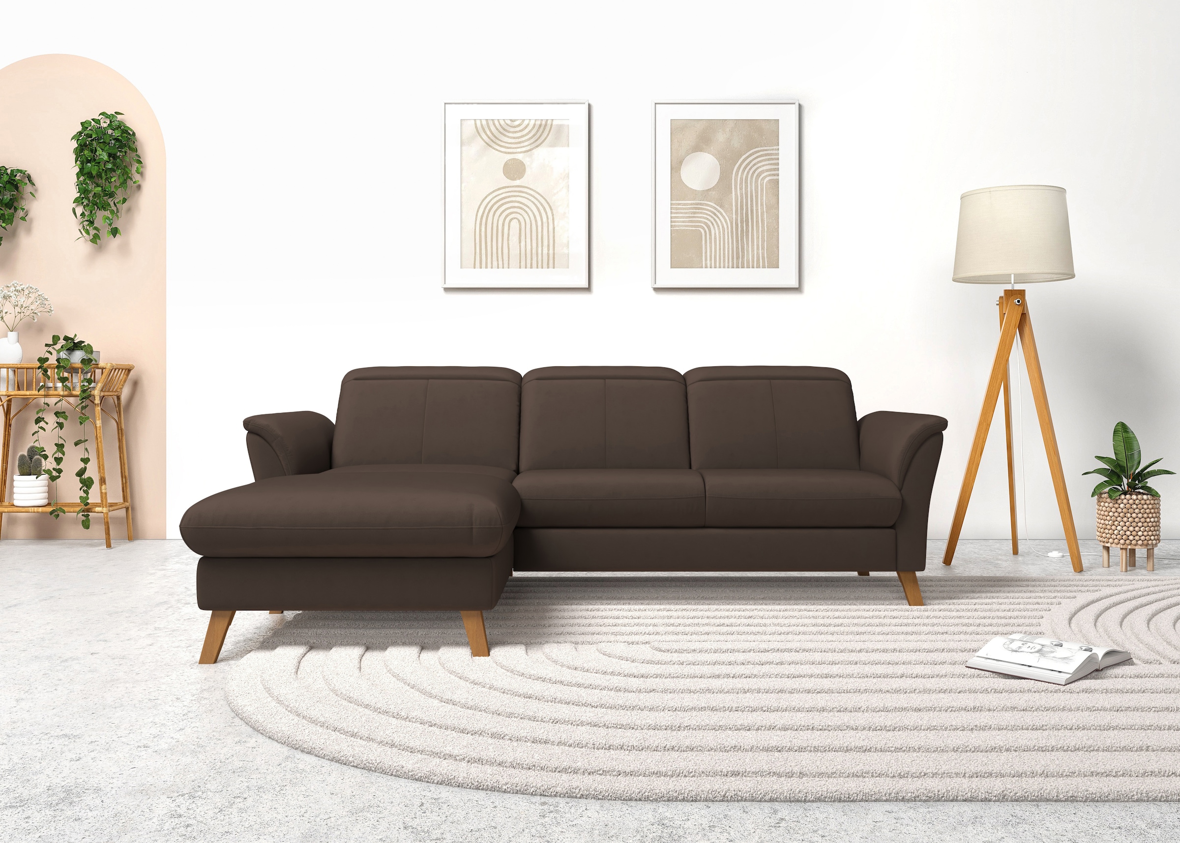sit&more Ecksofa »Romero L-Form«, wahlweise mit oder ohne Relax-Funktion, Bettfunktion, Bettkasten