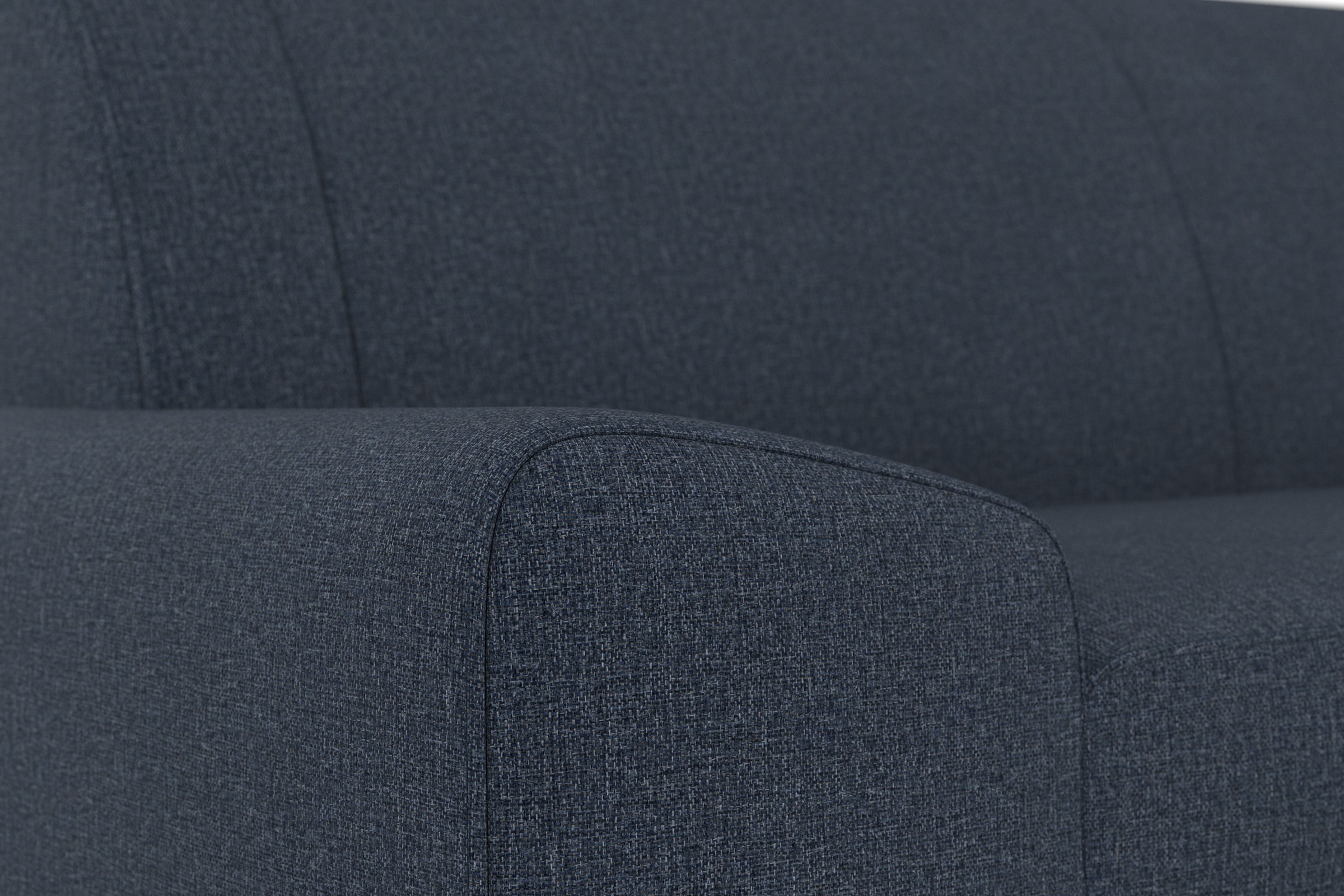 DOMO collection Ecksofa »Anzio L-Form, whlw. Bettfunktion, Federkern, hochwertig, Breite 271 cm«, Ohne Bettfunktion, Recamiere rechts, Feinstruktur, blau