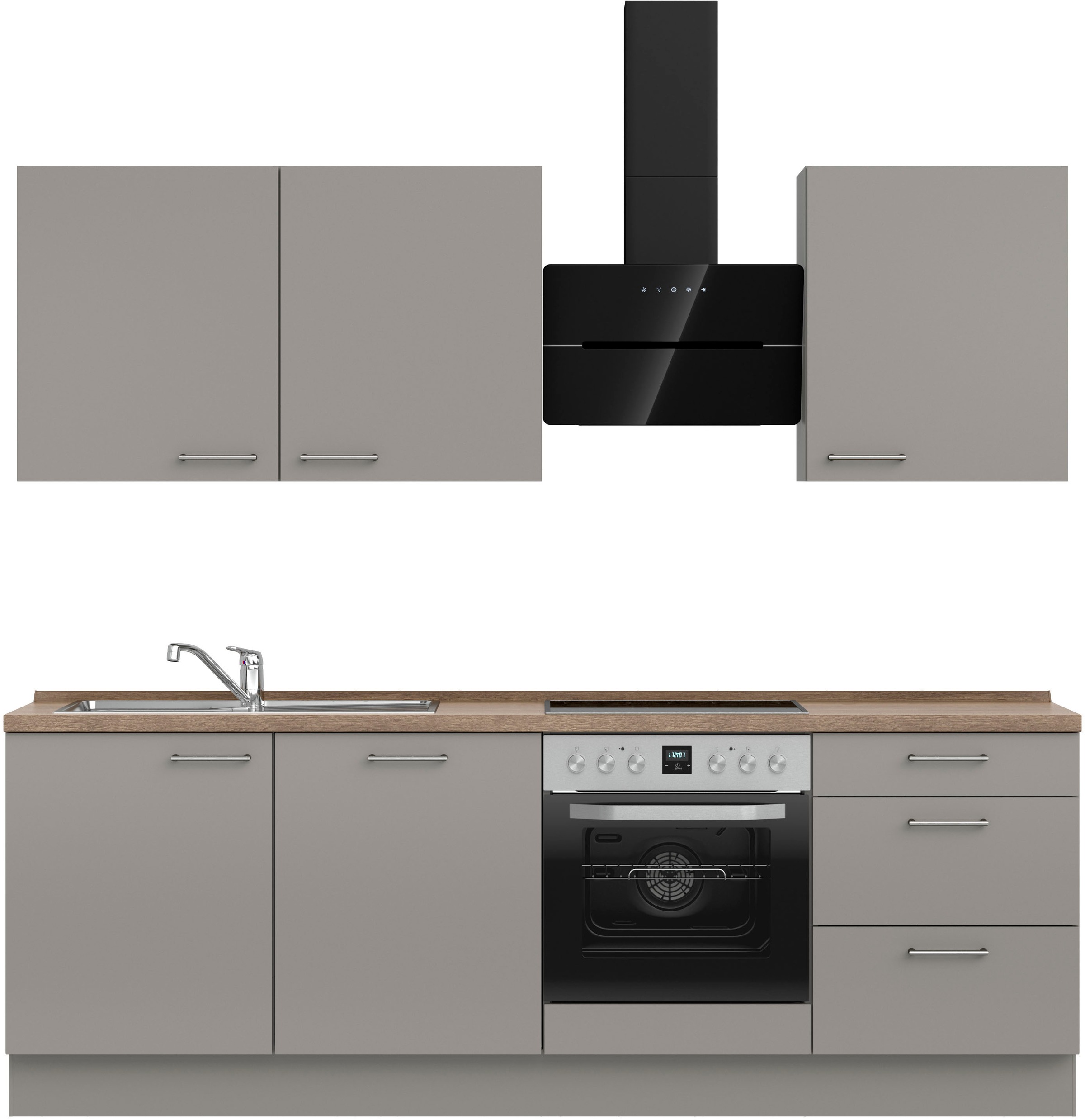 nobilia® Küchenzeile »"Laser II", Ausrichtung wählbar, Breite 240 cm« vormo günstig online kaufen