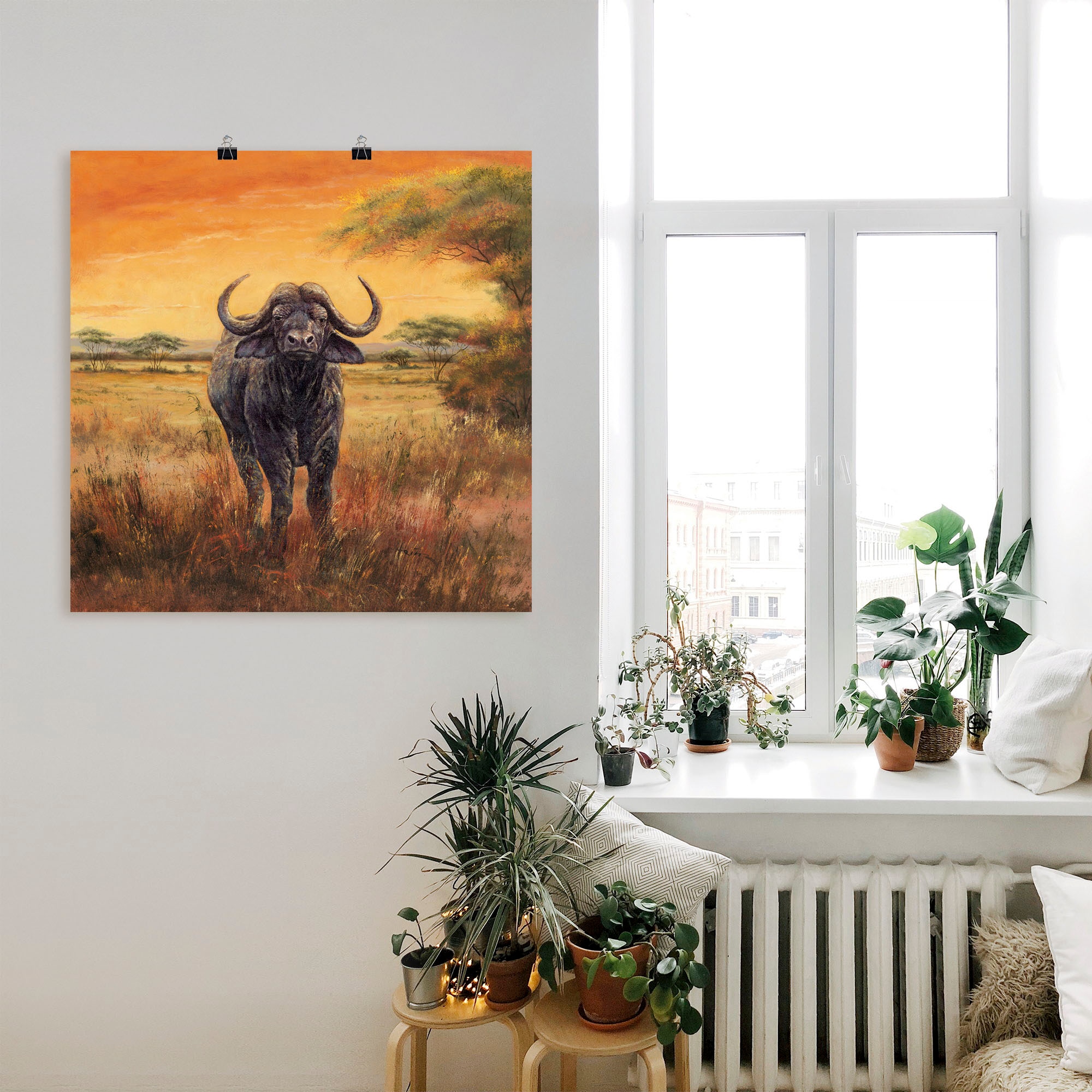 Artland Wandbild »Büffel«, Wildtiere, (1 St.), als Poster, Wandaufkleber in verschied. Größen