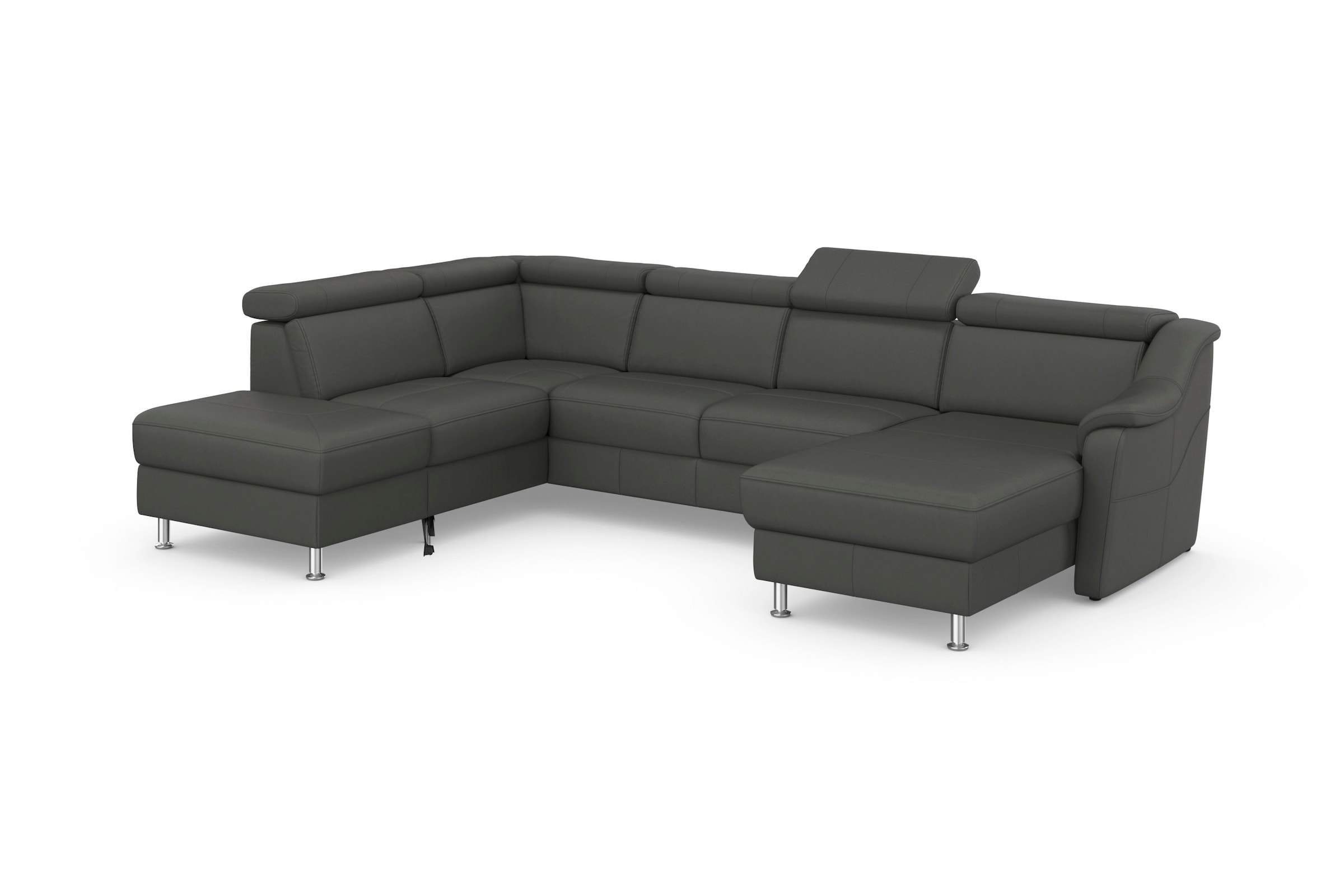 sit&more Wohnlandschaft »Freetown U-Form«, Kopfteilverstellung und Federkern, wahlweise mit Bettfunktion