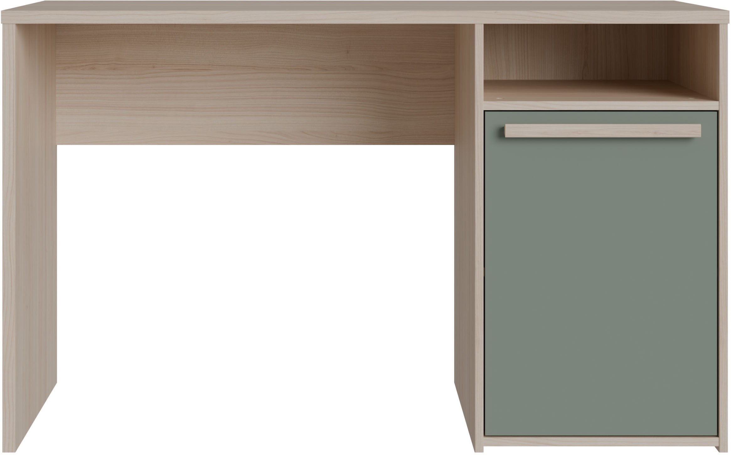 FORTE Schreibtisch »Capaia« Echtholzgriffe, verstellbarer Einlegeboden, Breite: 126 cm