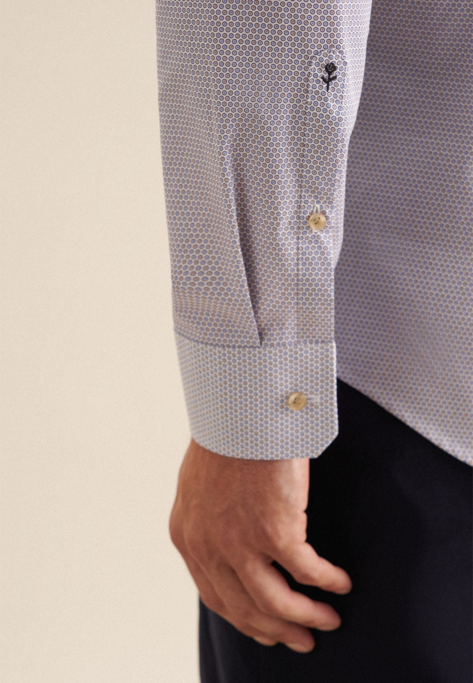 seidensticker Businesshemd »Slim«, Slim Langarm Kentkragen Druck