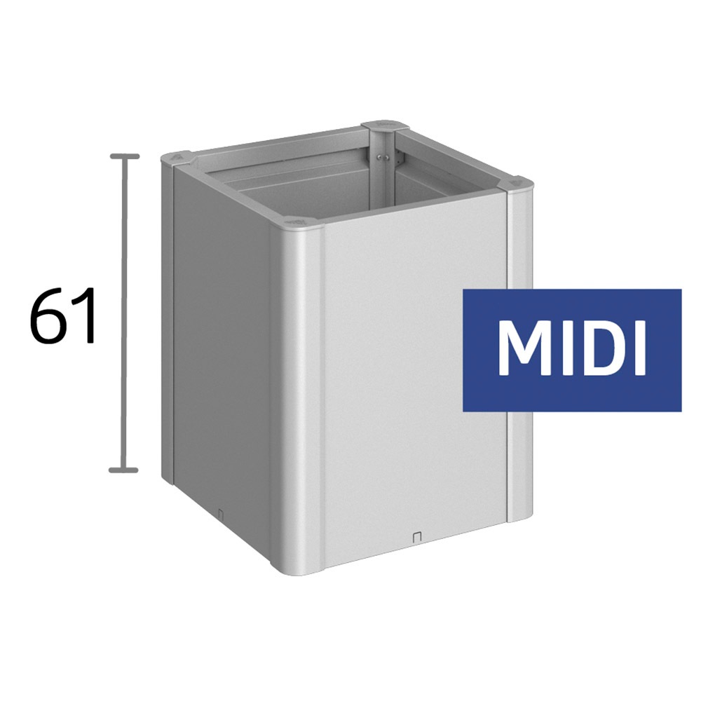 Biohort Hochbeet »BELVEDERE midi 2x0,5; verschiedene Farben« 201x53x61 cm, extrem langlebig, aus Metall