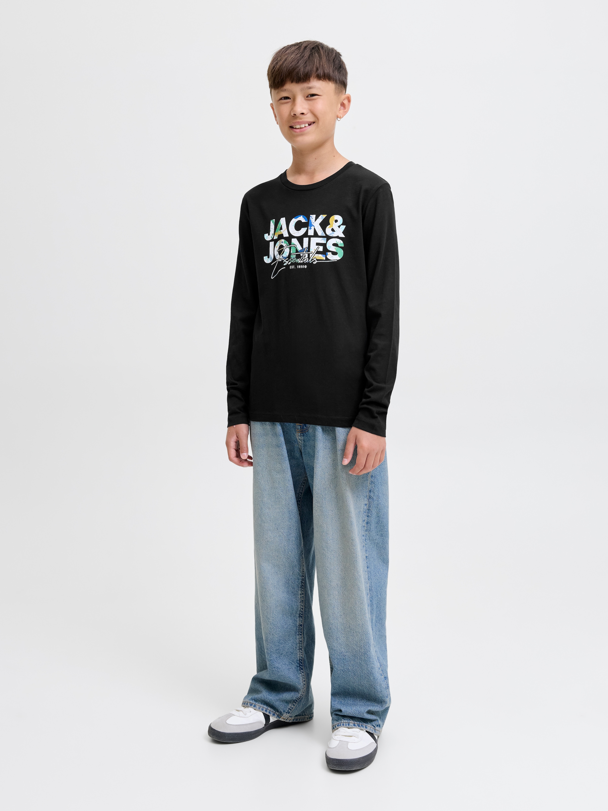 Jack & Jones Junior Langarmshirt »JJGEPLAS TEE LS CREW NECK JNR«
