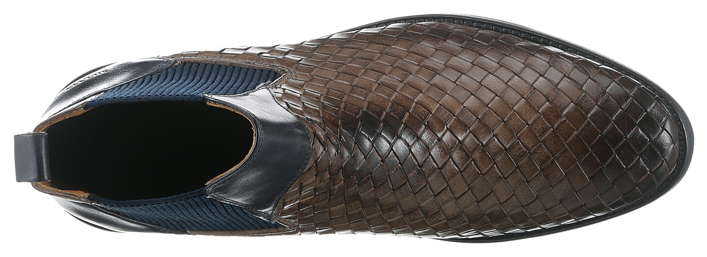 Melvin & Hamilton Chelseaboots »Brad 9 - vegetabil gegerbt«, Stiefelette, Business Schuh, Anzugschuh mit Flecht-Optik