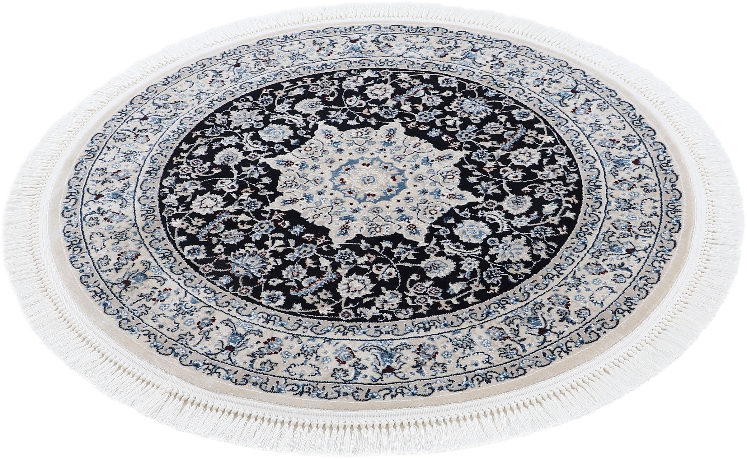 carpetfine Teppich »Nain Diane«, rund, 8 mm Höhe, Kurzflorteppich, Orient Look