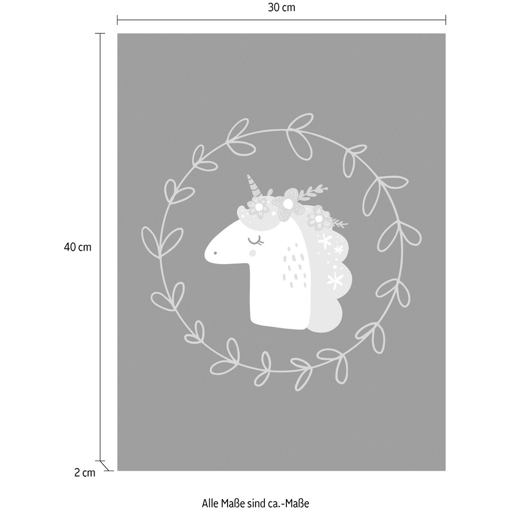 queence Leinwandbild »Einhorn«