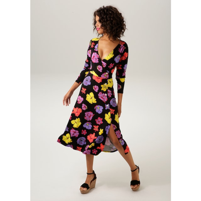 Aniston CASUAL Jerseykleid, mit farbenfrohen Blüten bedruckt - NEUE  KOLLEKTION bestellen