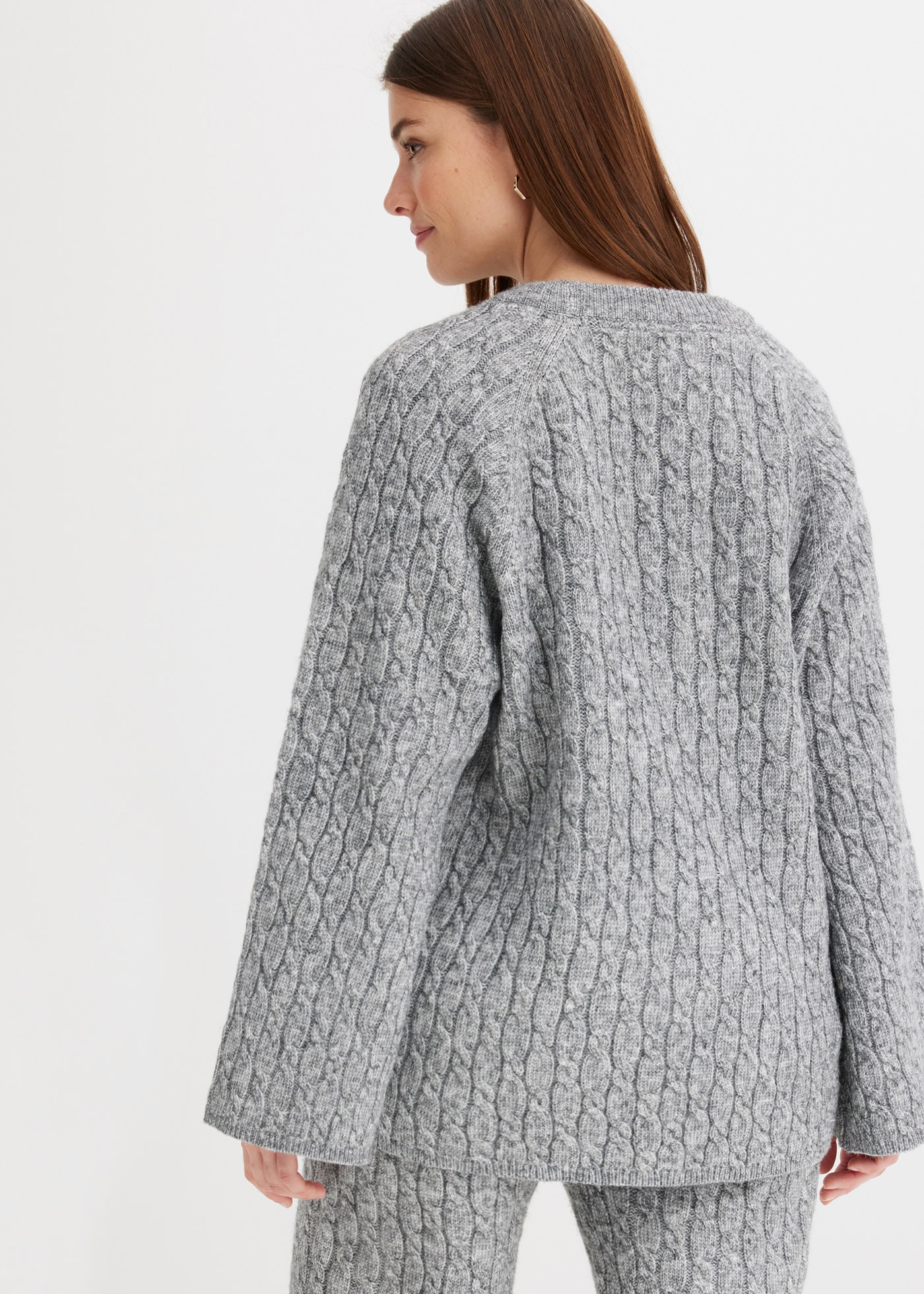 bonprix Strickpullover »Oversize-Pullover mit Zopfmuster« mit Zopfmuster