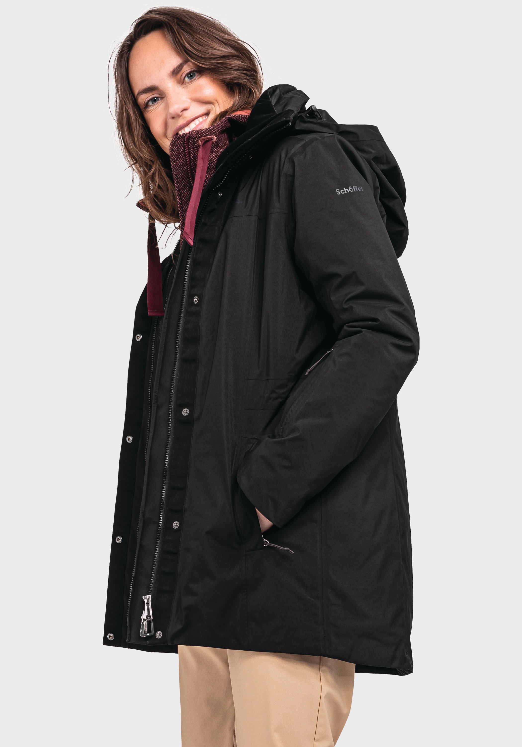 Schöffel Doppeljacke »3in1 Parka Barth L«, mit Kapuze