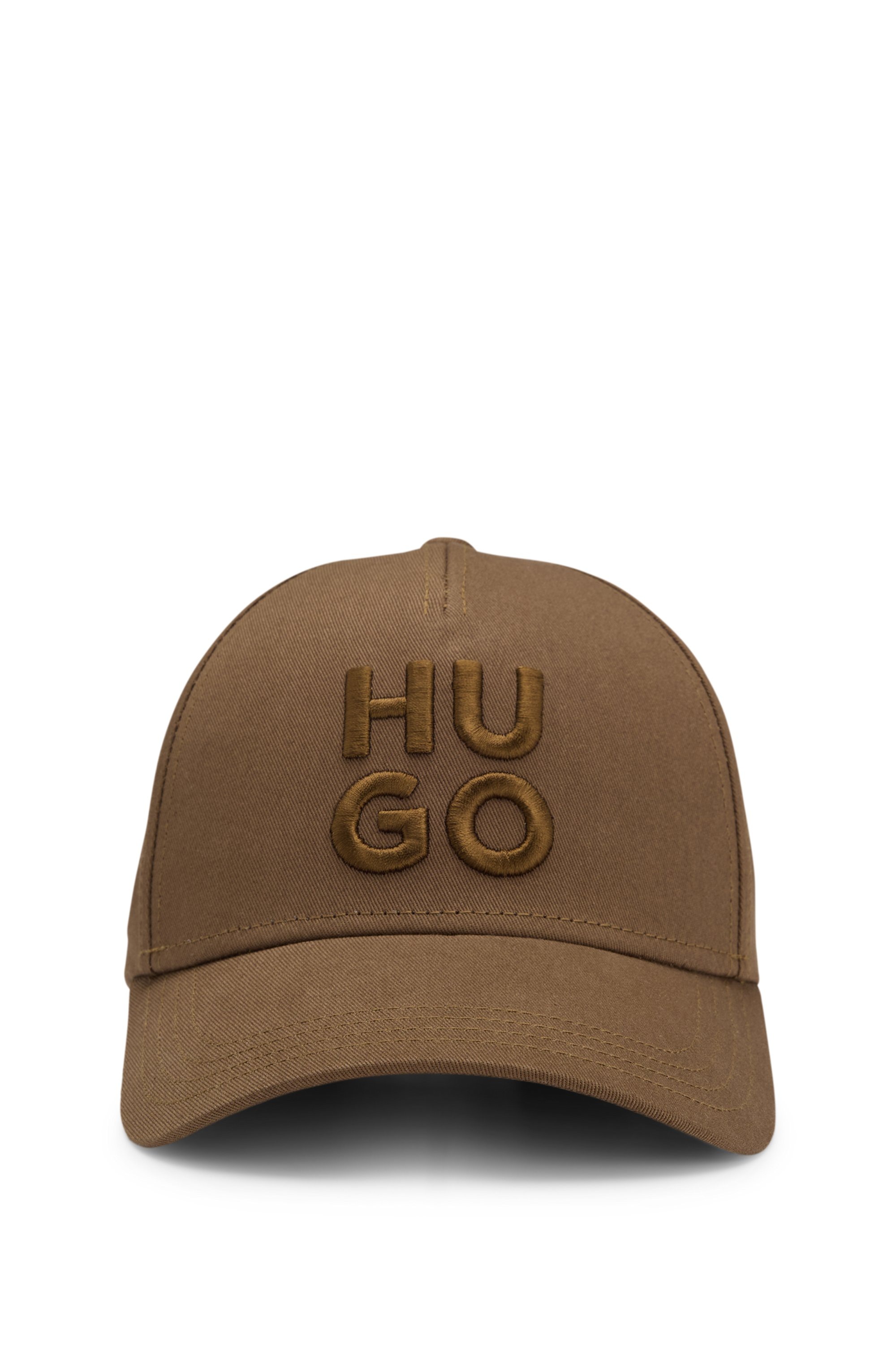 HUGO Fitted Cap »Jude-Stacked«, mit 3D Logostickerei, verstellbarer Verschluss, unisex