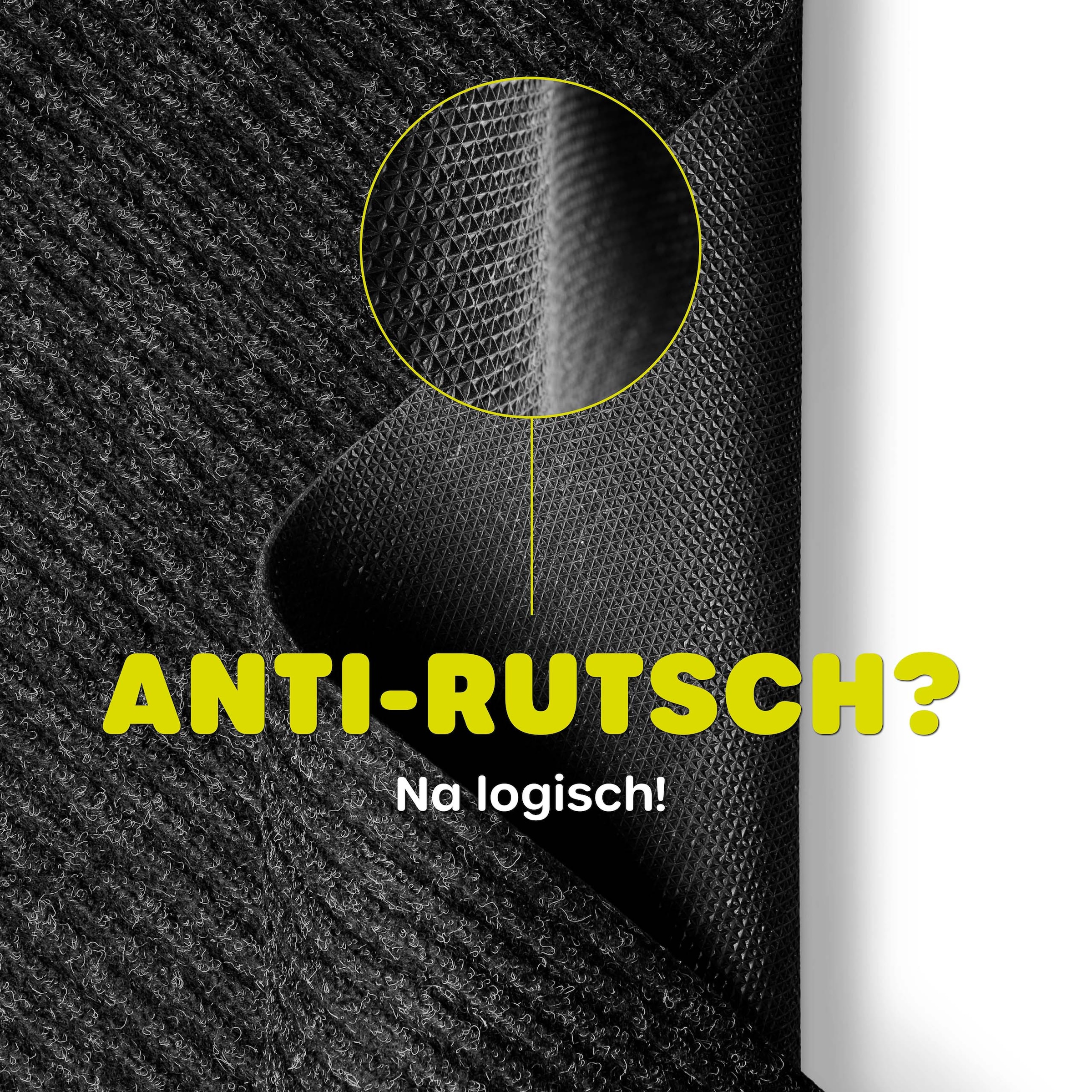 Wecon home Teppich »Buhai« rechteckig 3 mm Höhe ultraflacher Schmutzfangläufer, rutschfest, waschbar, wetterfest