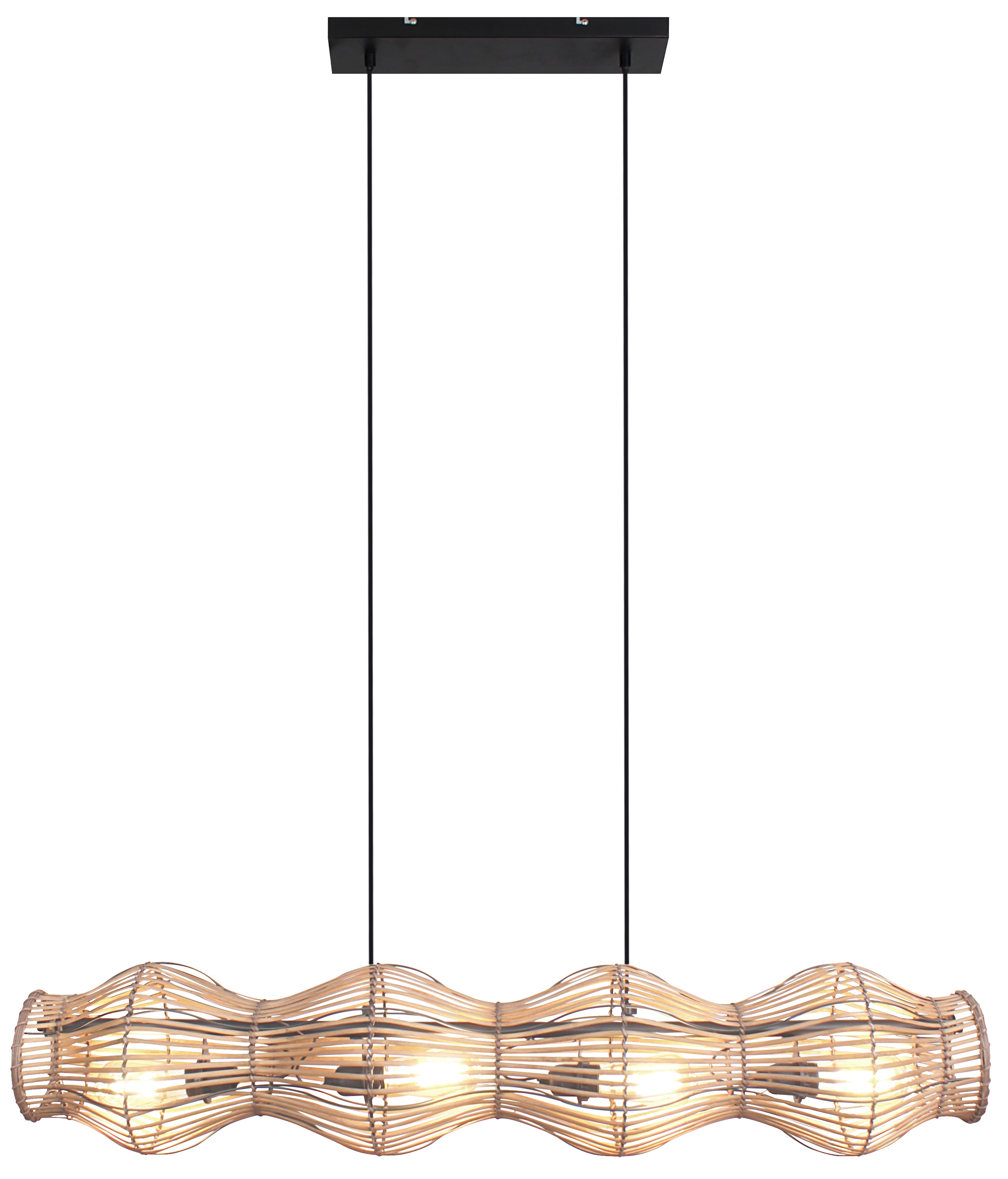 ECO-LIGHT Pendelleuchte »Bamboo«, 4 flammig, Leuchtmittel E27   ohne Leucht günstig online kaufen