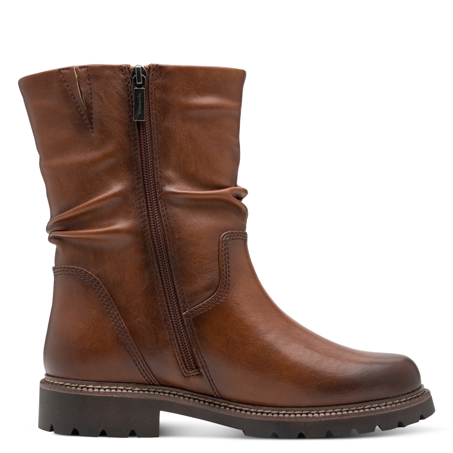 Tamaris Stiefelette, Blockabsatz, Kurzstiefel, Boots in veganer Verarbeitung