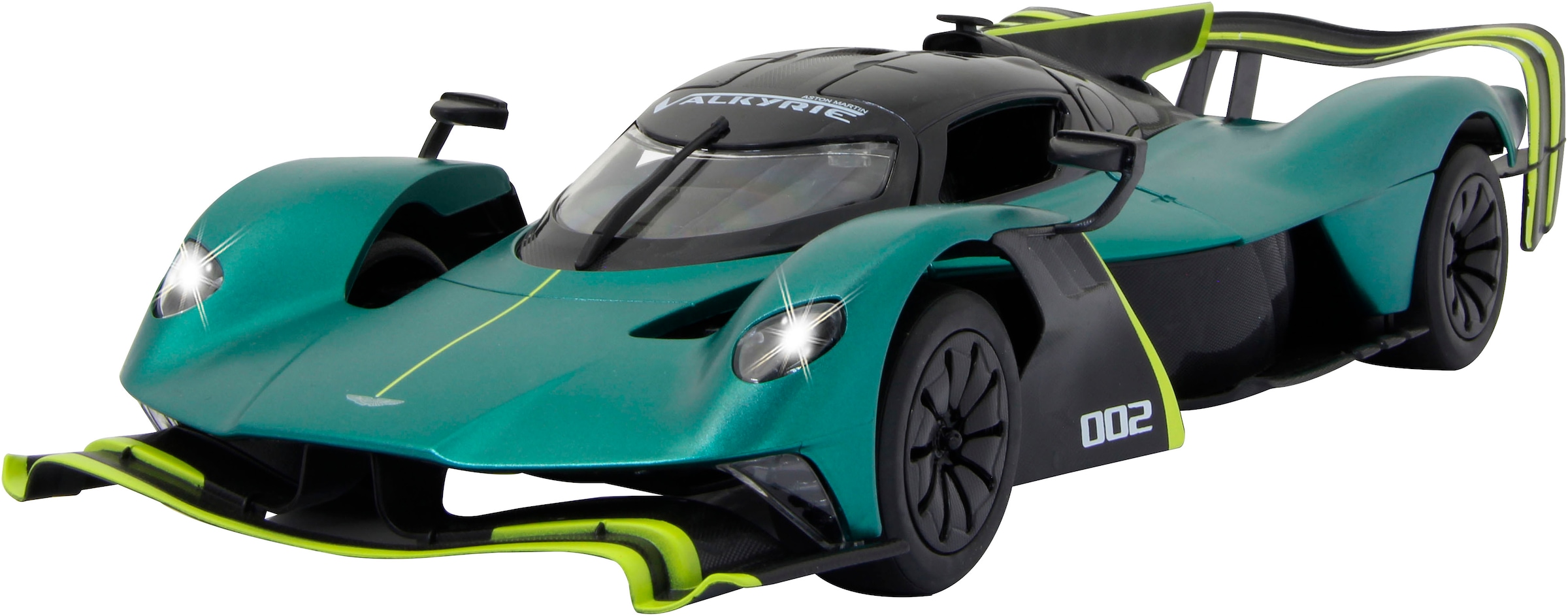 Jamara RC-Auto »Aston Martin Valkyrie AMR Pro, dunkelgrün, 2,4GHz, Tür manuell«, mit LED Beleuchtung