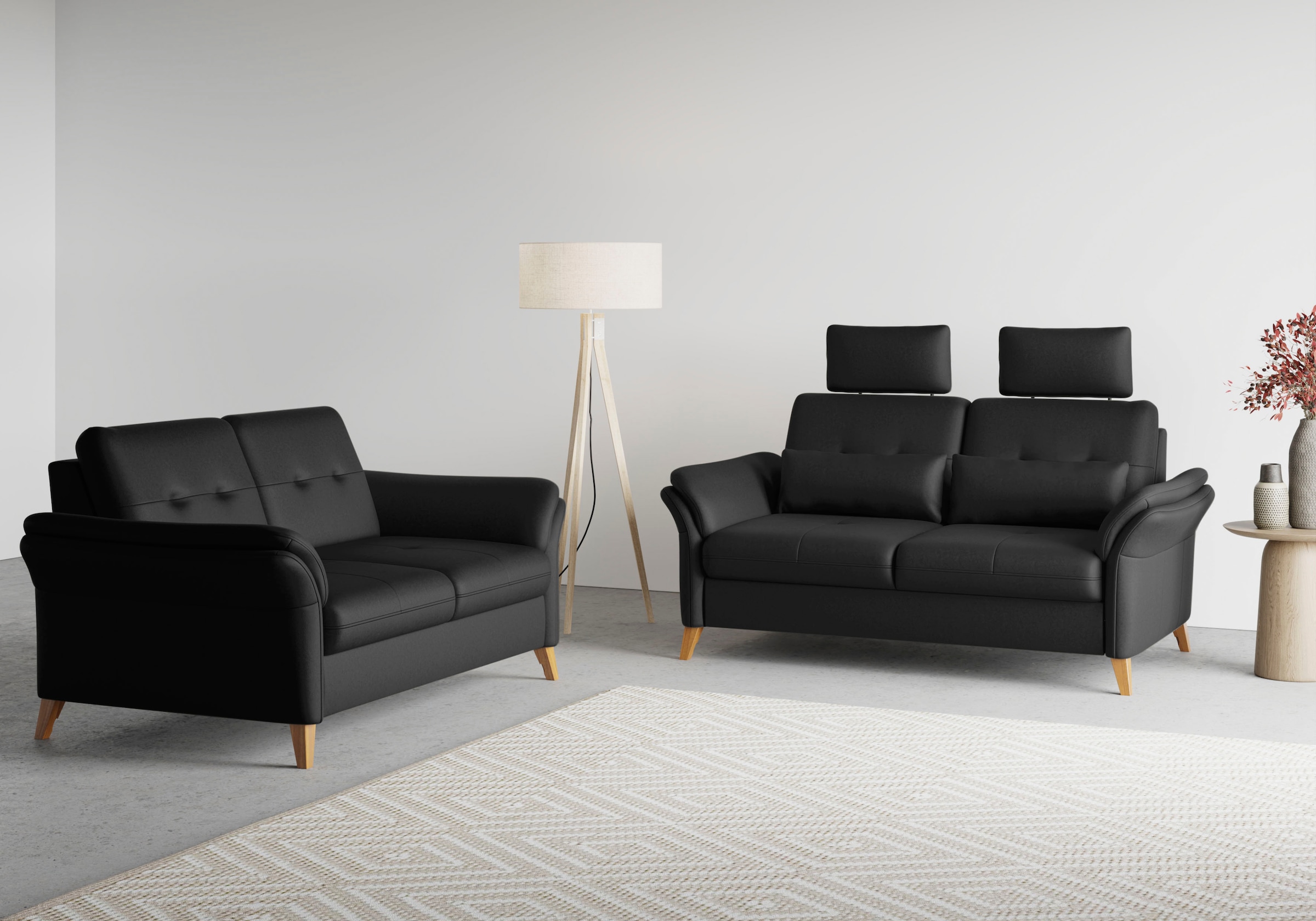 sit&more 3-Sitzer »Göteborg«, inklusive Sitztiefenverstellung und Federkern