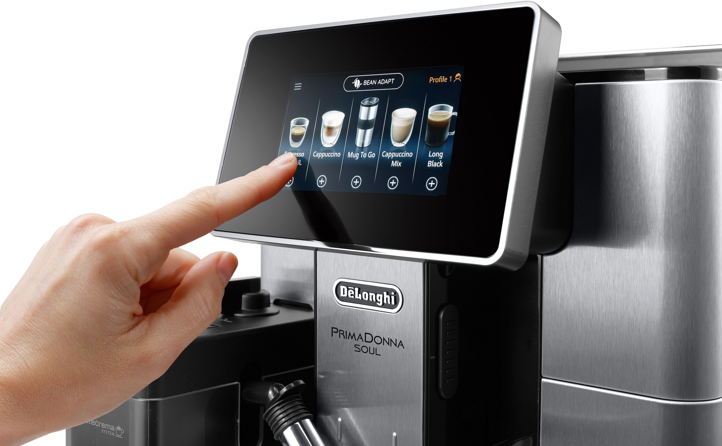De'Longhi Kaffeevollautomat »PrimaDonna Soul ECAM 610.75.MB«, inkl. Kaffeekanne im Wert von UVP € 29,99 + Gläser-Set UVP € 46,90