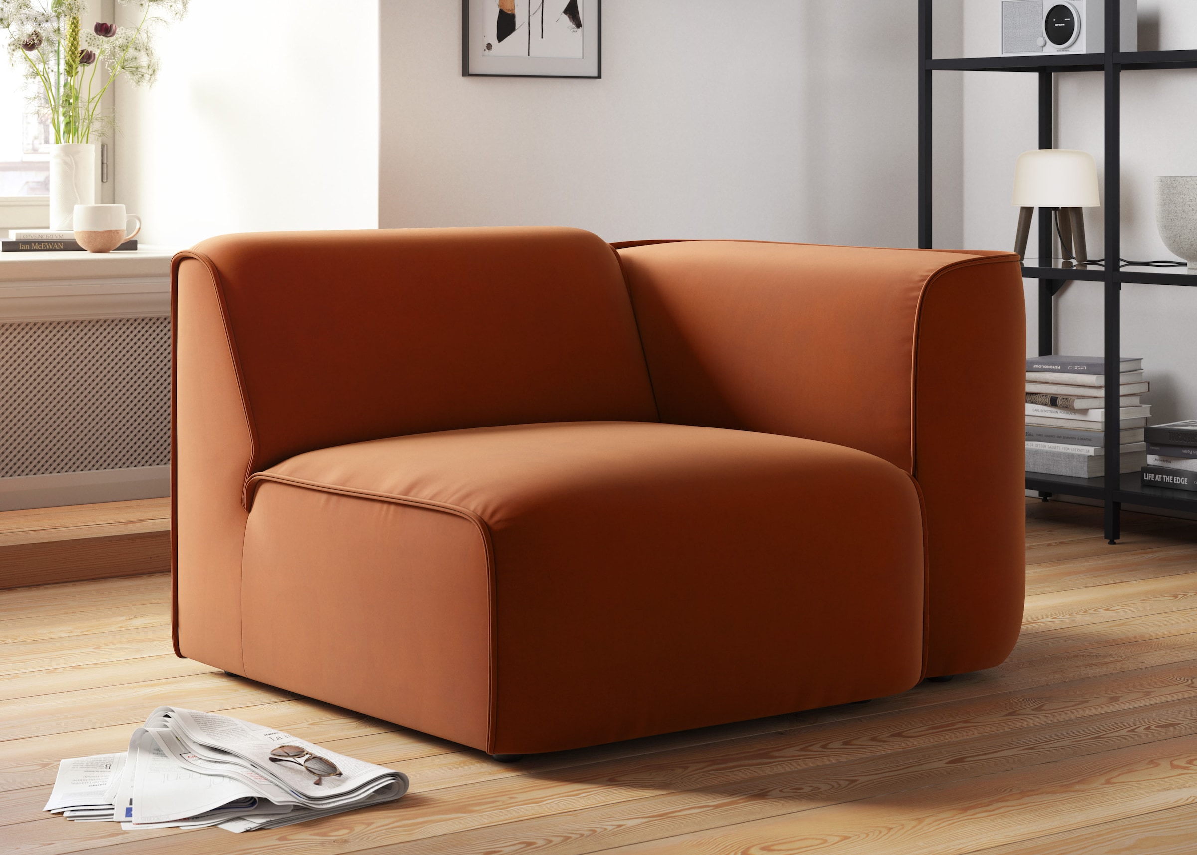 RAUM.ID Sessel »Merid Sofa-Eckelement, Maße B/T/H: 109/97/46 cm«, als Modul oder separat verwendbar, für individuelle Zusammenstellung