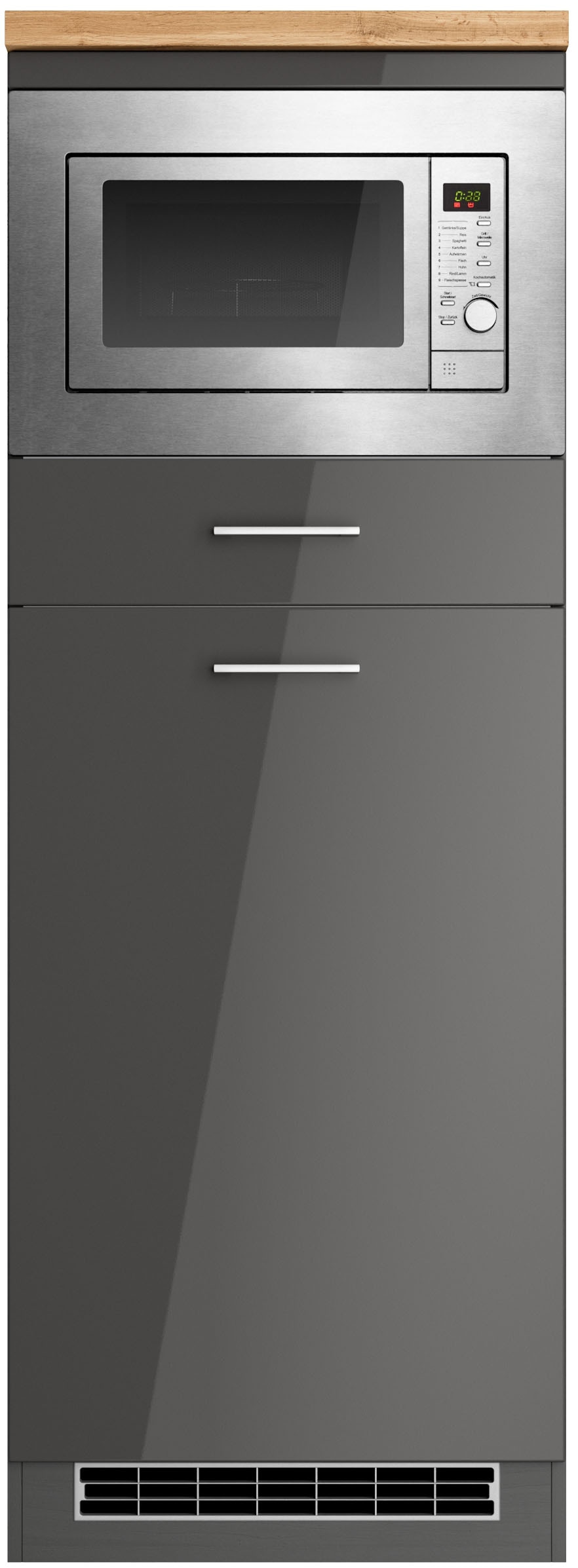 KOCHSTATION Backofen/Kühlumbauschrank »KS-Milan«, HELD Möbel, Mikrowellen-Kühlschrankumbau 60 cm, matt oder hochglänzend