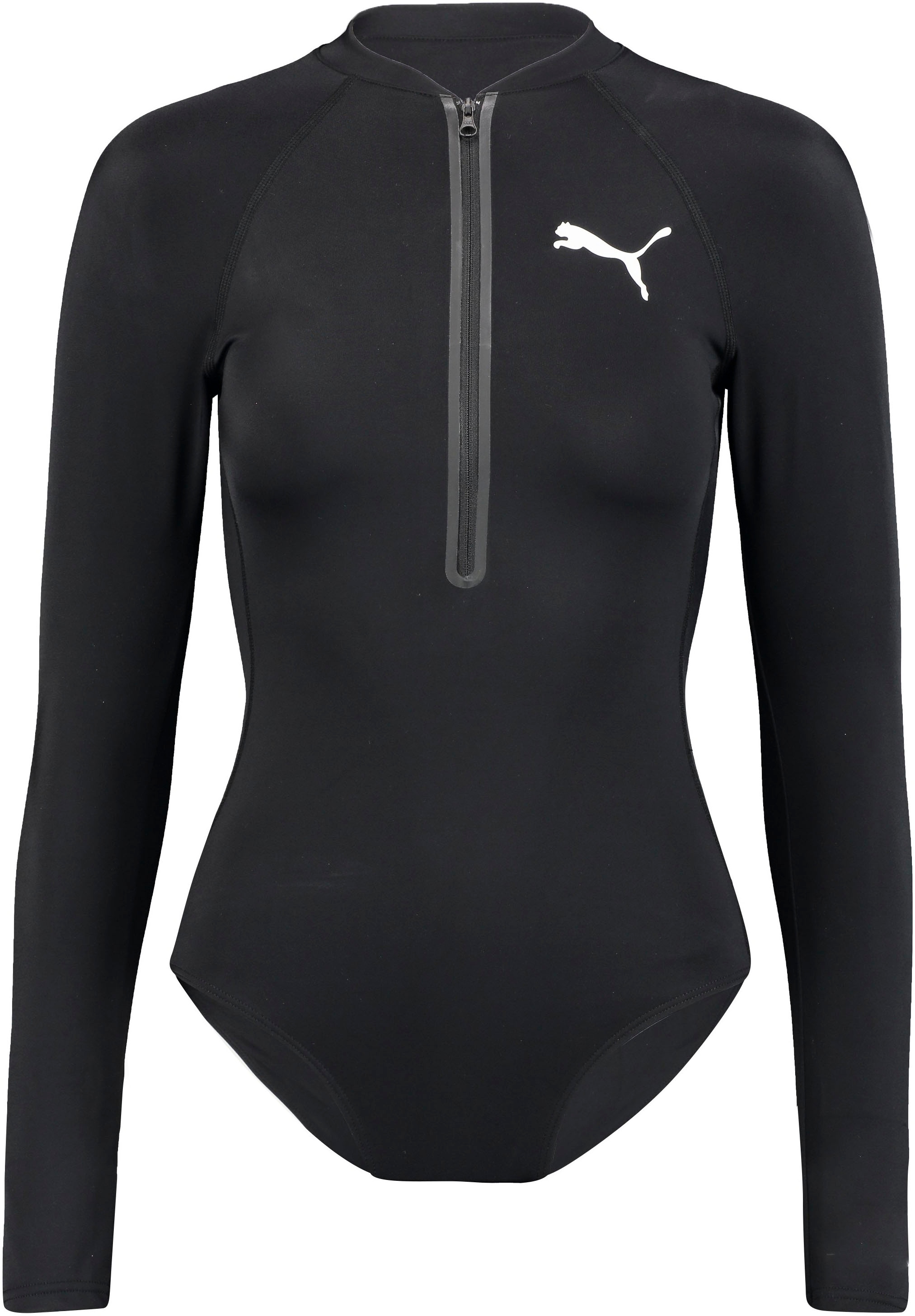 PUMA Badeanzug »PUMA SWIM WOMEN LONG SLEEVE SURF SUIT«, mit Logodruck, Surfanzug, langärmelig