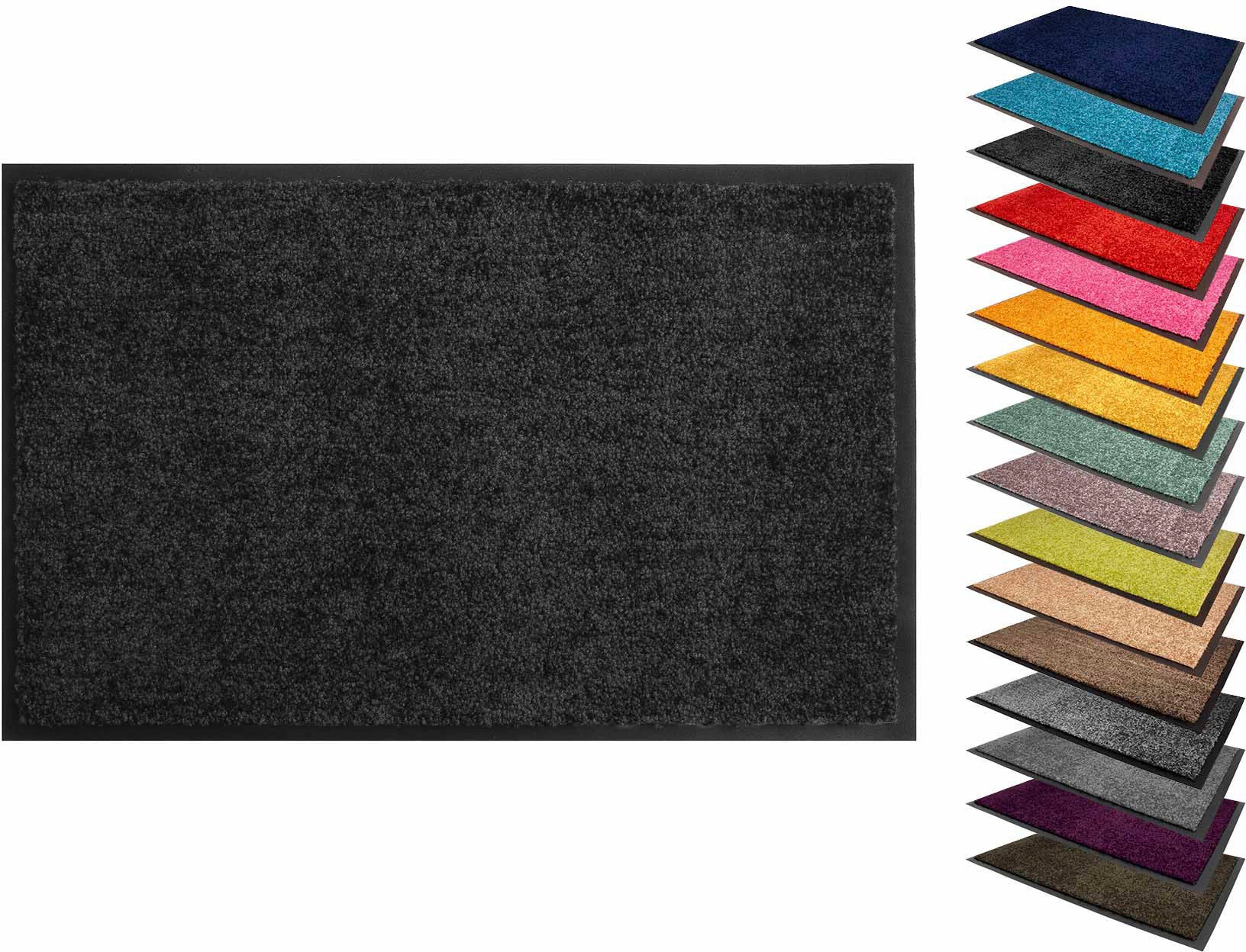 Primaflor-Ideen in Textil Fußmatte »Schmutzfangmatte CLEAN PRO, Made in Belgium«, rechteckig, 8 mm Höhe, Uni-Farben, UV-beständig, strapazierfähig, waschbar