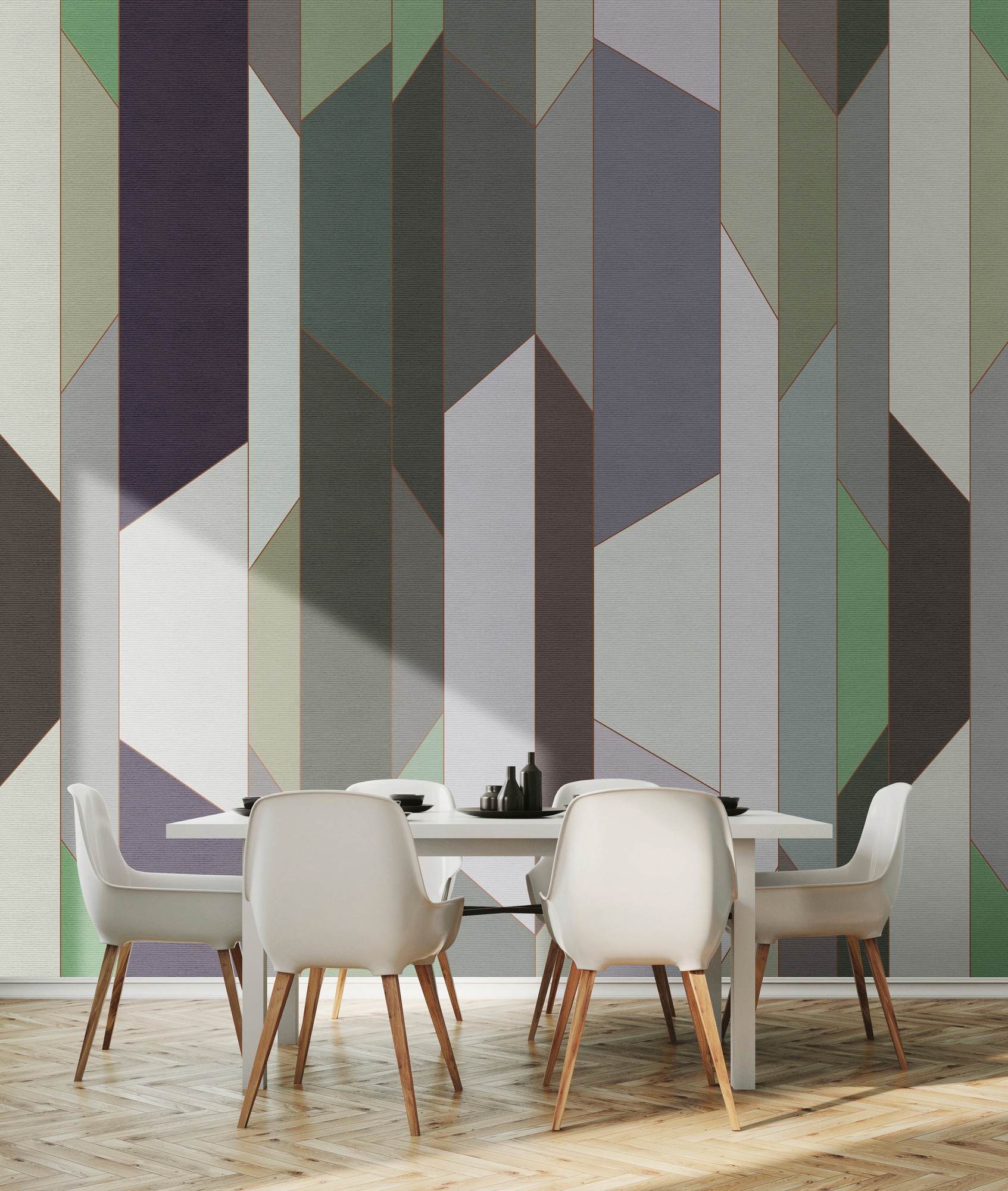 living walls Fototapete »Walls by Patel Fold 1«, Vlies, Wand, Schräge