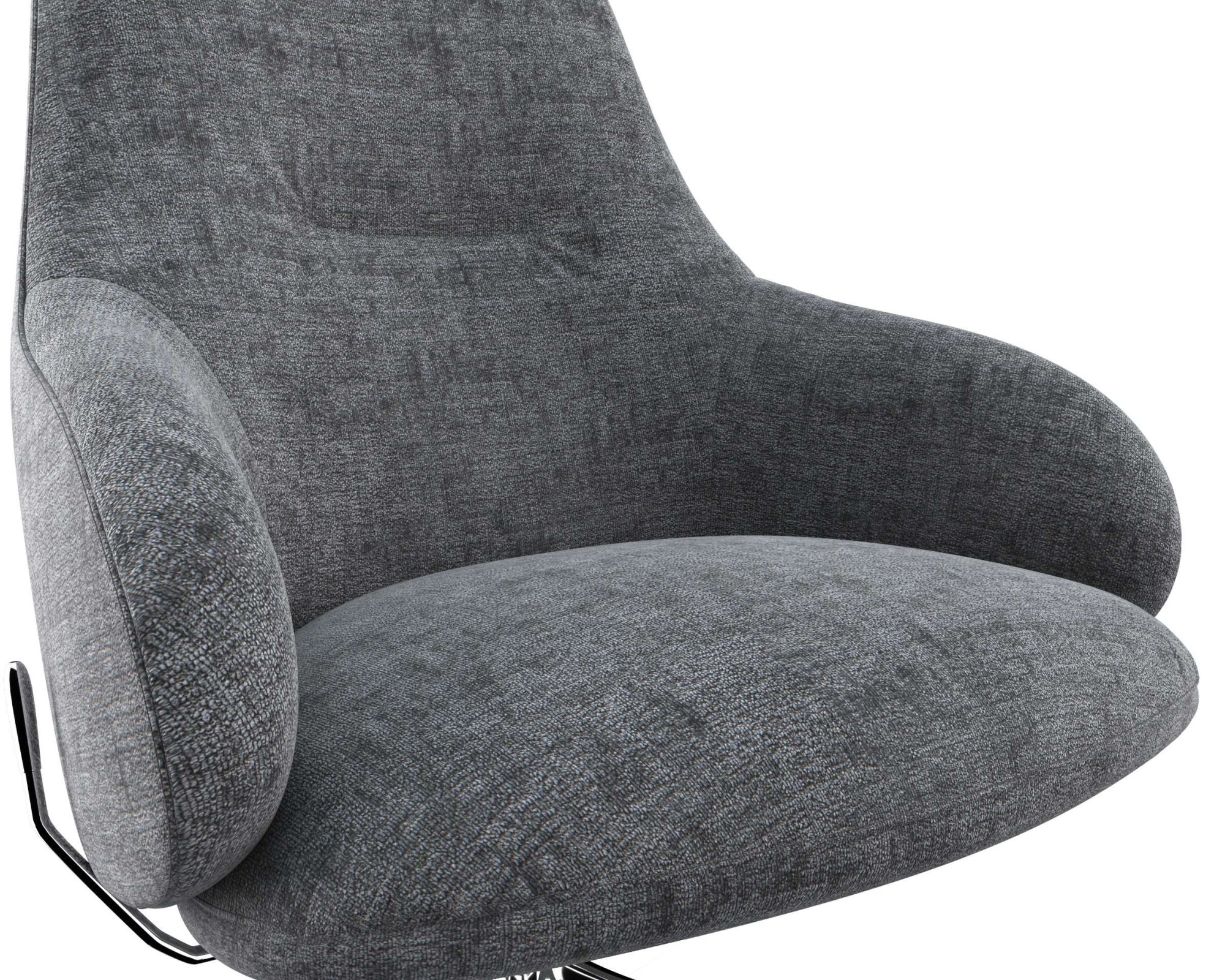 FLEXLUX Drehsessel »Falcone, TV-Loungesessel, Fernsehsessel, Polstersessel,«, Liegefunktion, drehbar, Fuß Alu