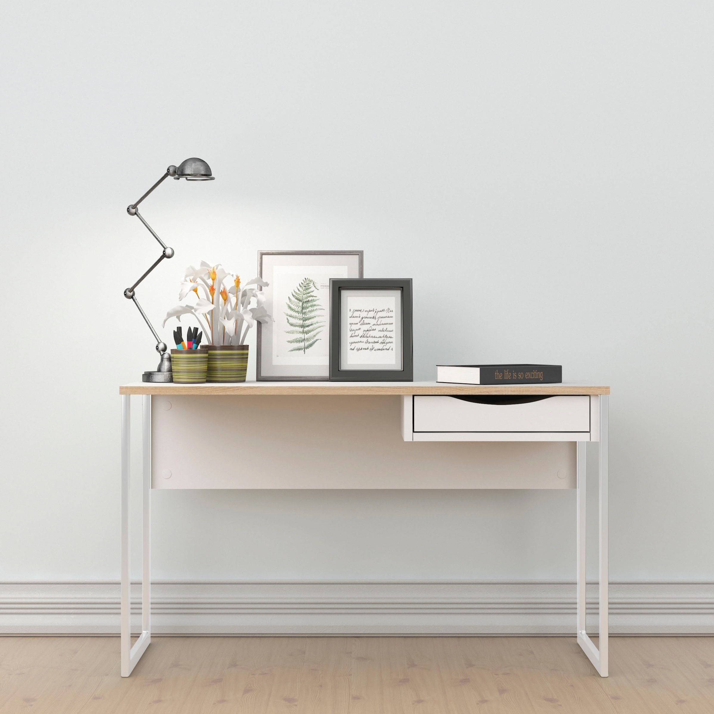 INOSIGN Schreibtisch »Plus«, mit vielen Stauraummöglichkeiten, zeitloses Design