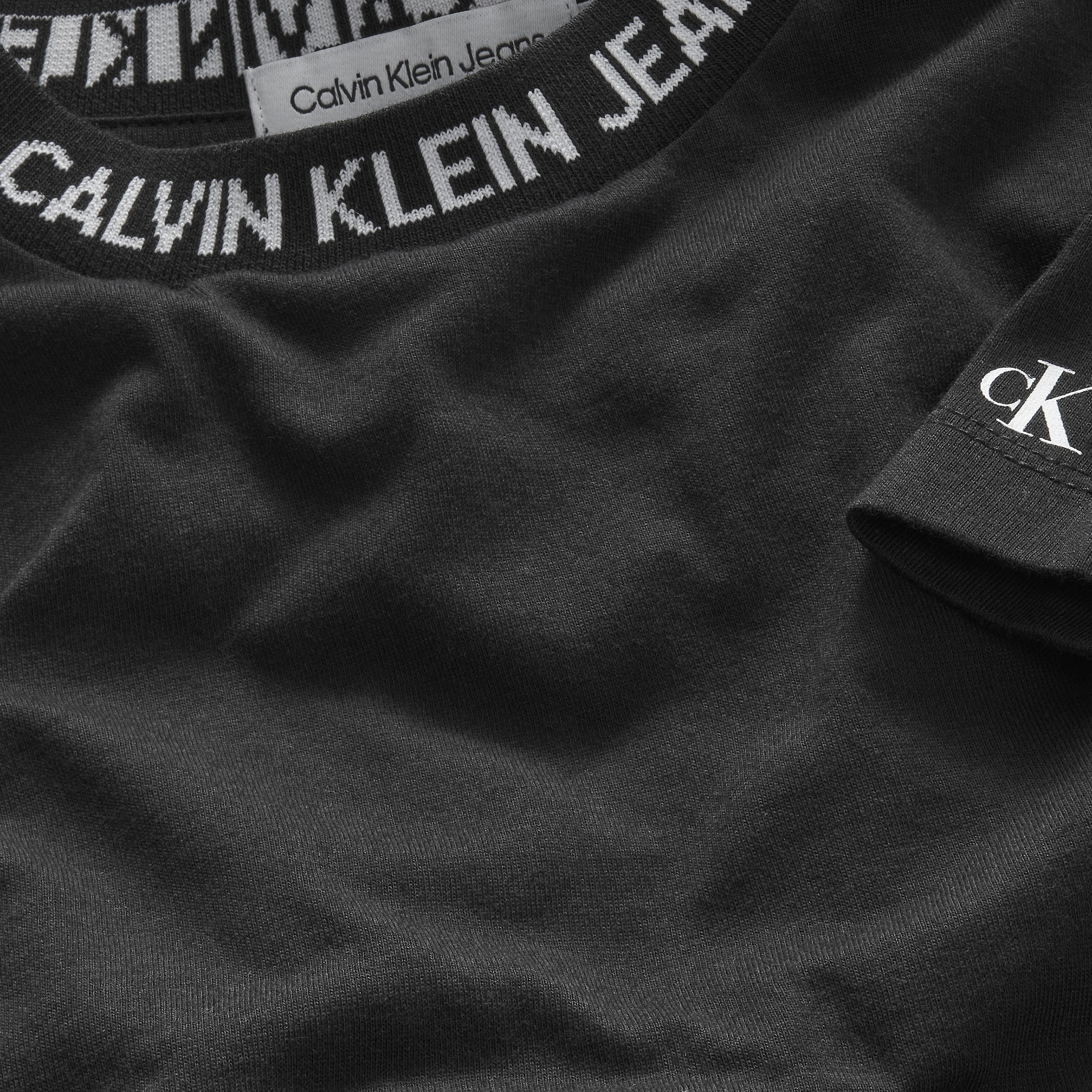 Calvin Klein Jeans T-Shirt »INTARSIA LOGO T-SHIRT« für Kinder bis 16 Jahre, Logoschriftzug am Ausschnitt