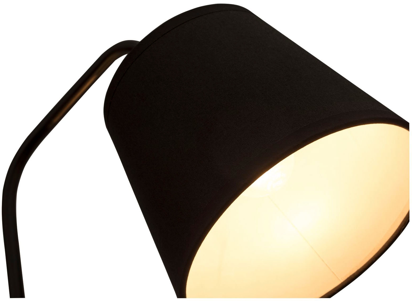 Pauleen Schreibtischlampe »True Elegance«, 1 flammig, Leuchtmittel E14 | ohne Leuchtmittel, E14, Stoffschirm Schwarz