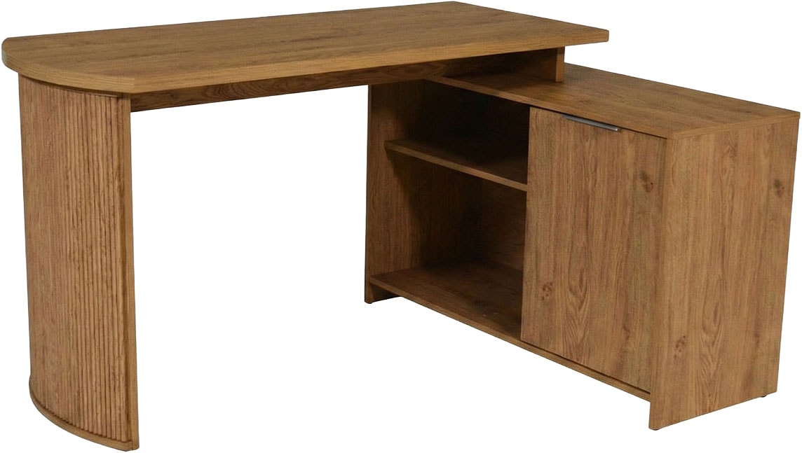 Jahnke Eckschreibtisch »MOON C 14 E« Eckschreibtisch, wechselseitig montierbar, 2 Fächer, Breite:140 cm