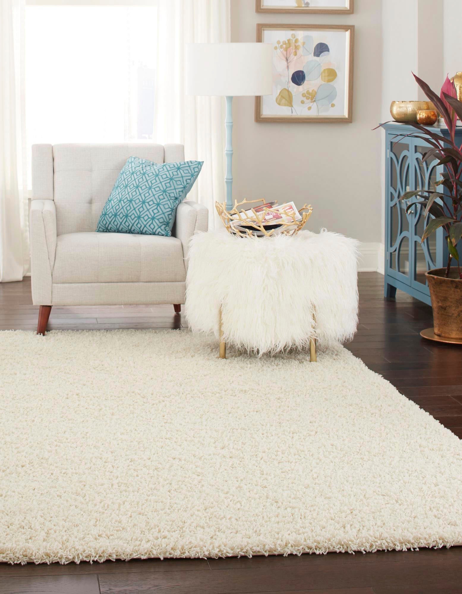 Myflair Möbel & Accessoires Hochflor-Teppich »Shaggy Shag Lagerräumung«, rechteckig, 38 mm Höhe, gewebt, Uni Farben, ideal im Wohnzimmer & Schlafzimmer