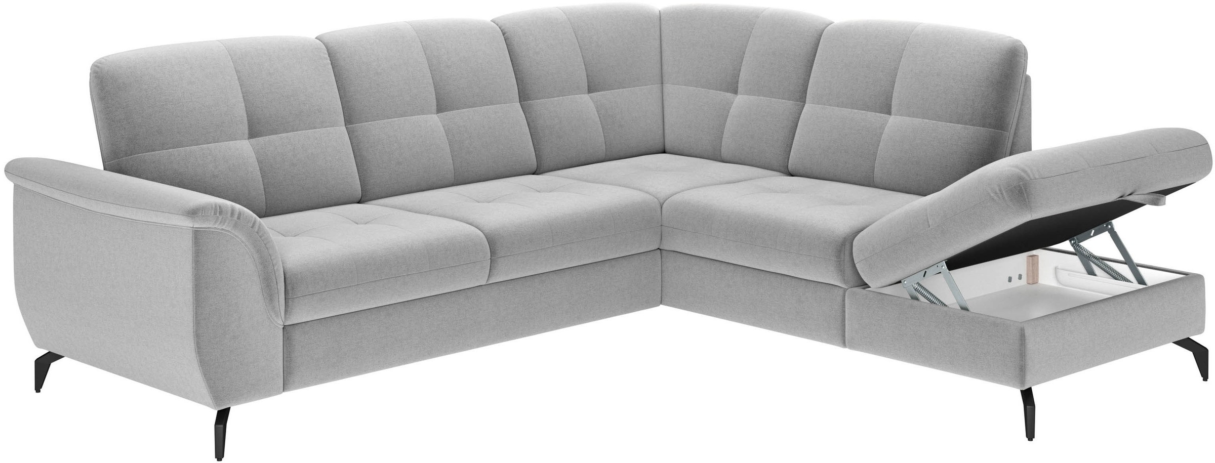 sit&more Ecksofa »Zora L-Form«, wahlweise mit Bettfunktion und Bettkasten