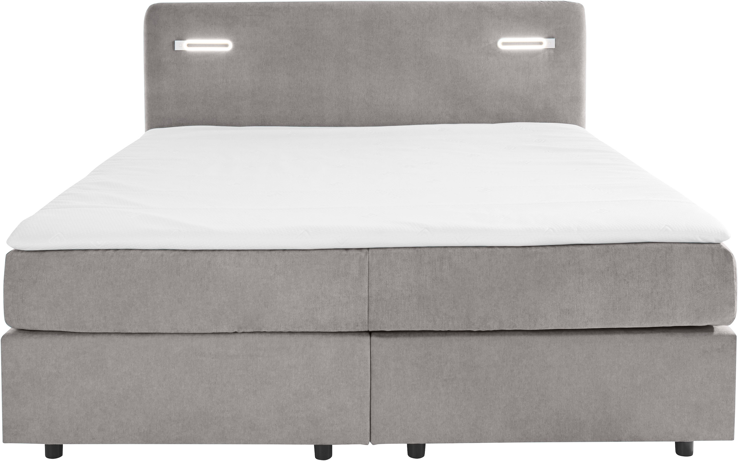 INOSIGN Boxbett »Luan«, Schubkästen, LED-Beleuchtung und Topper, in Breite 120 cm und 180 cm