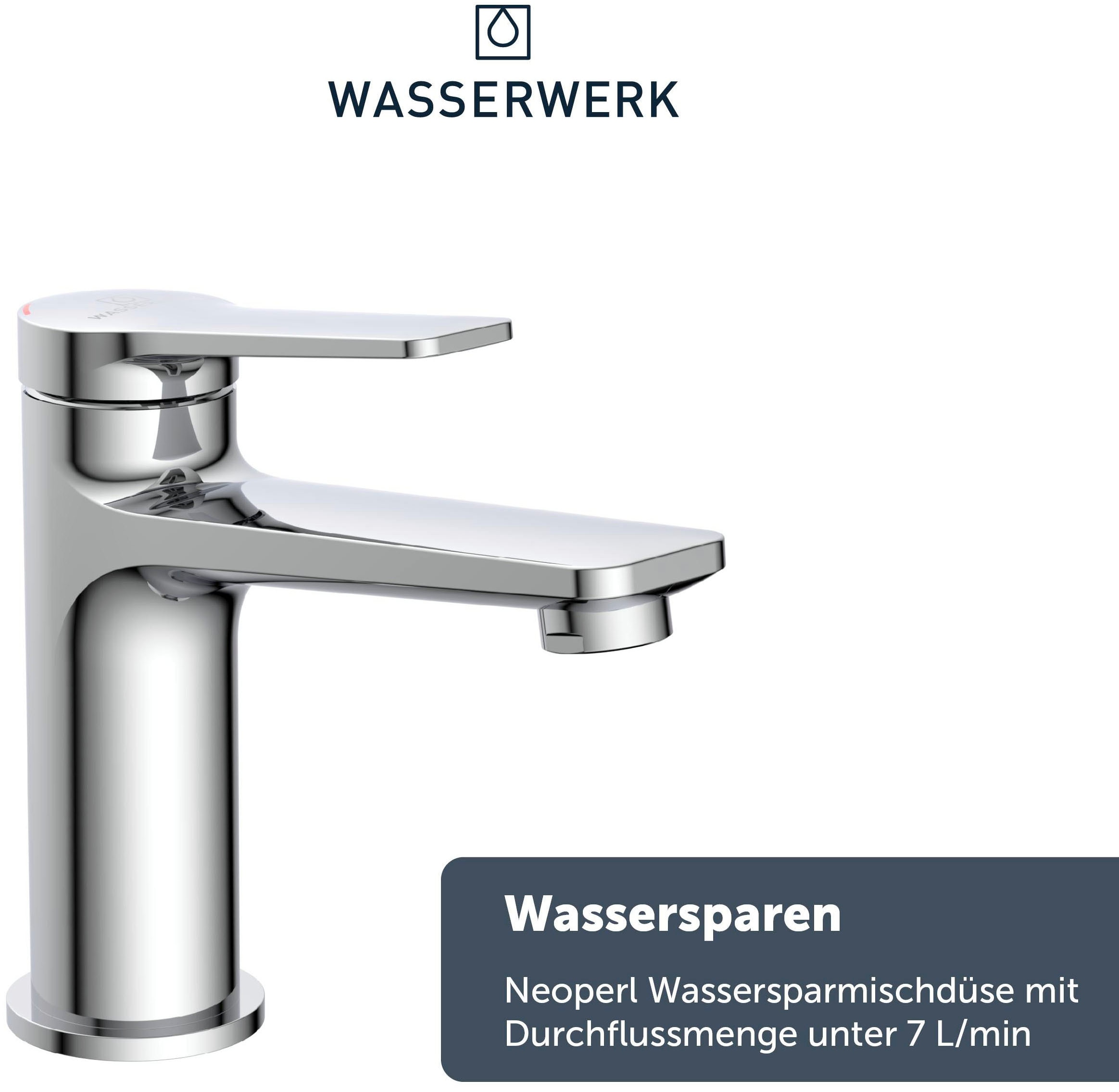 WASSERWERK Waschtischarmatur »WT 12«, inkl. Popup, wassersparend günstig online kaufen