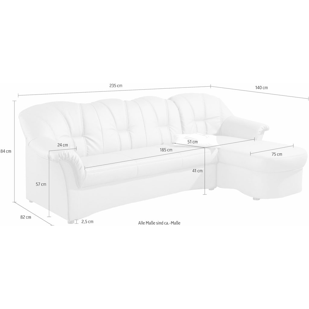 DOMO collection Ecksofa »Papenburg L-Form«