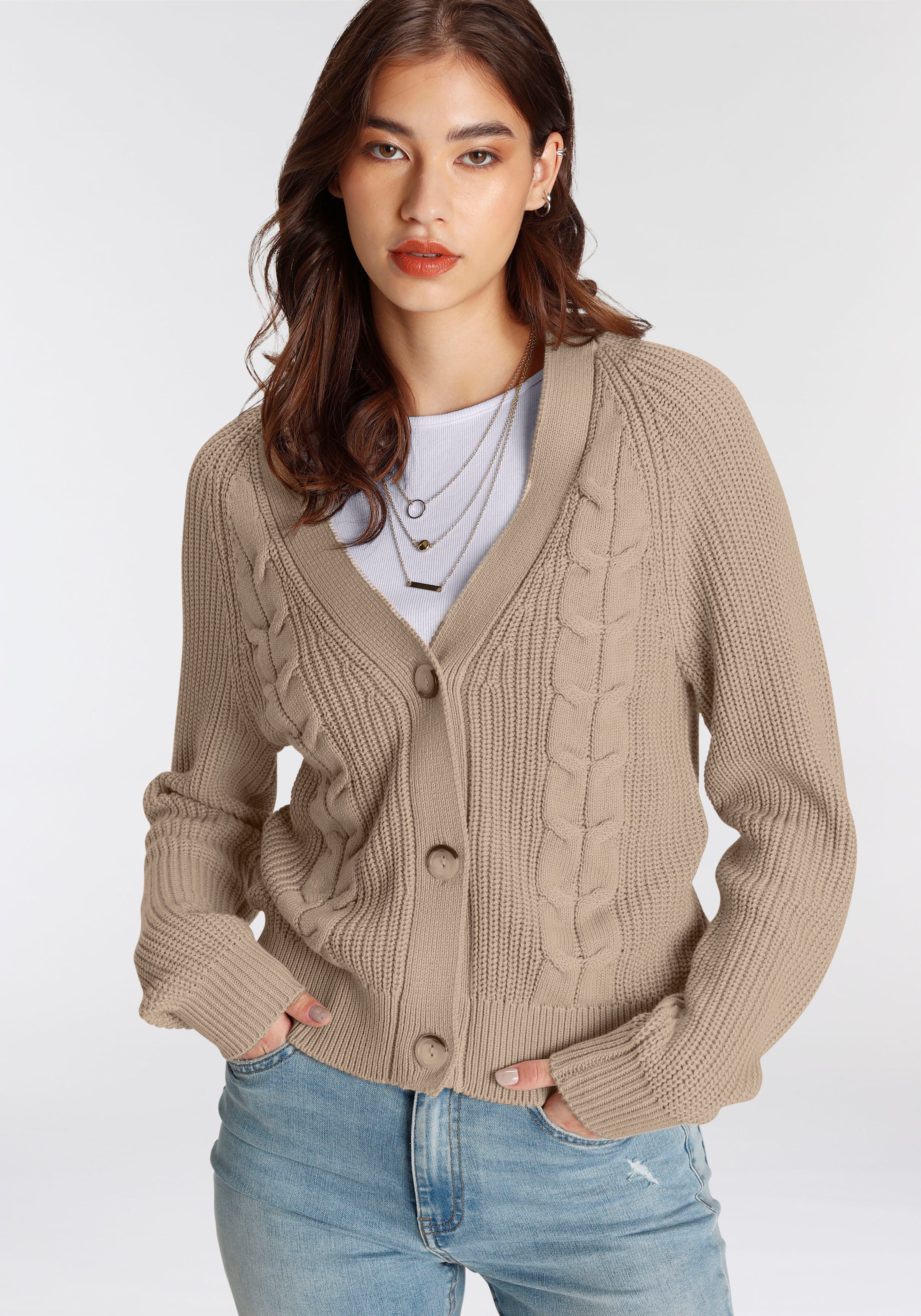 Zopfmuster online mit - KOLLEKTION NEUE Strickjacke, bestellen AJC