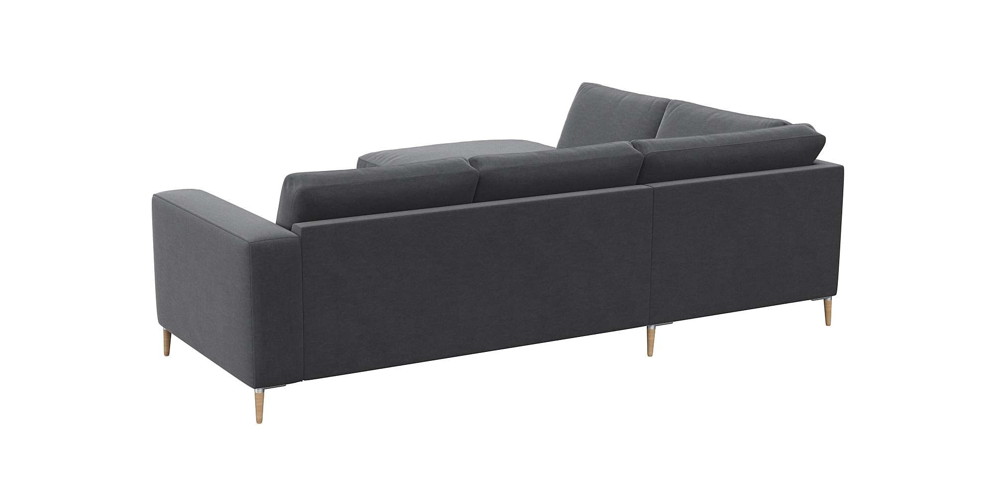 FLEXLUX Ecksofa »Fiore, L-Form«, breite Armlehnen, Füße Alu/Eiche, B/T 241/225 cm, Kaltschaum im Sitz