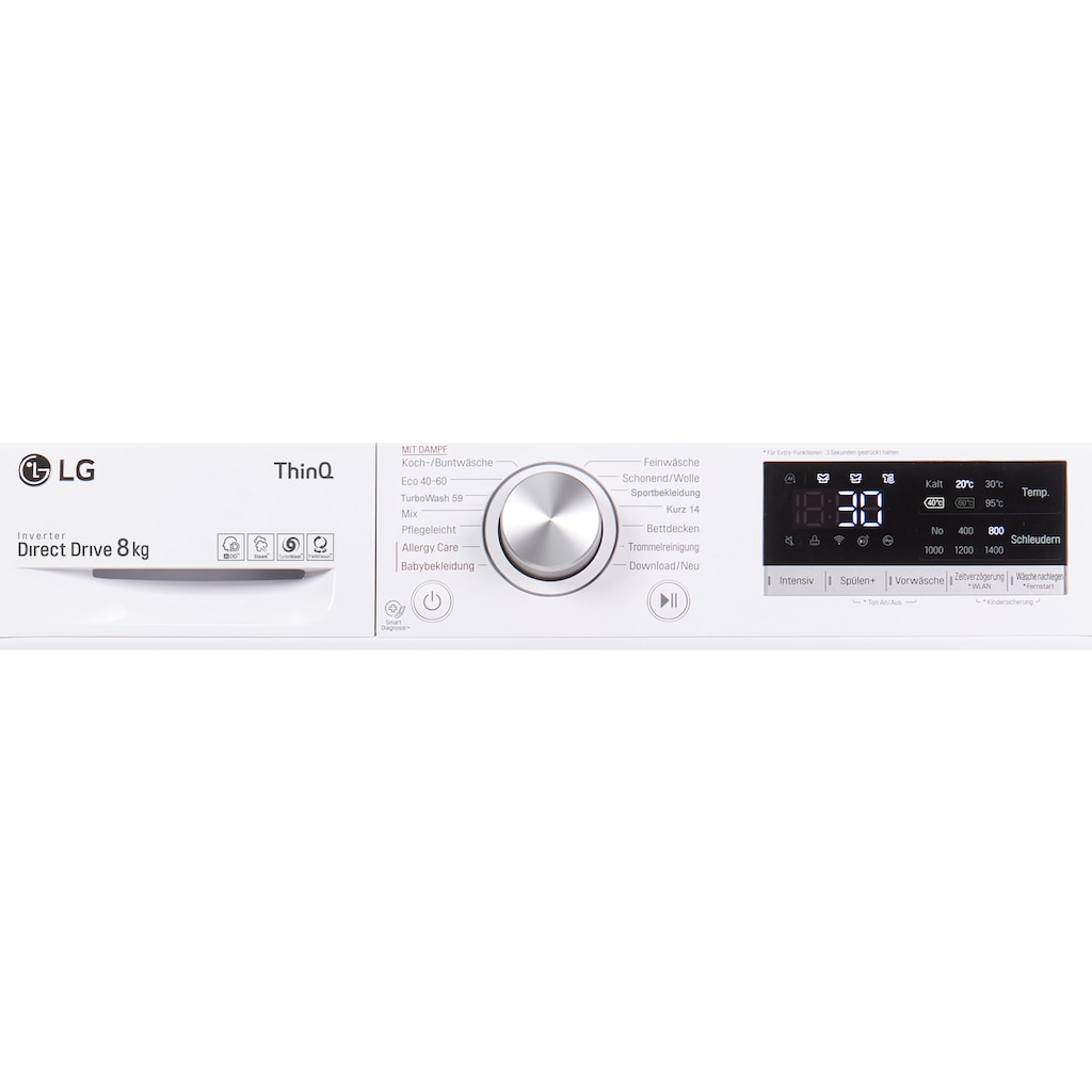 LG Waschmaschine »F4WV508S1«, F4WV508S1, 8 kg, 1400 U/min