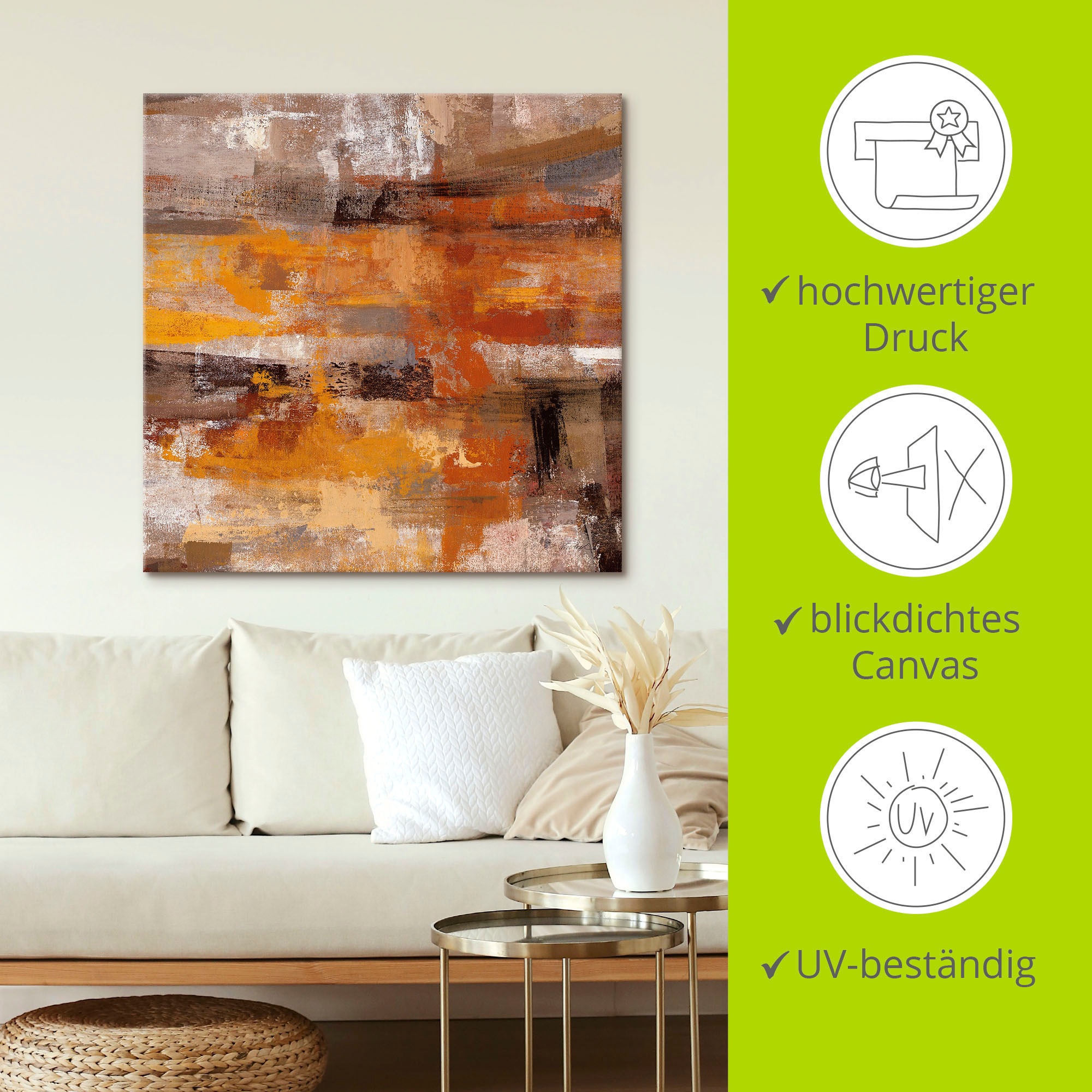 Artland Wandbild »Mojave-Straße«, Gegenstandslos, (1 St.), als Leinwandbild, Poster in verschied. Größen