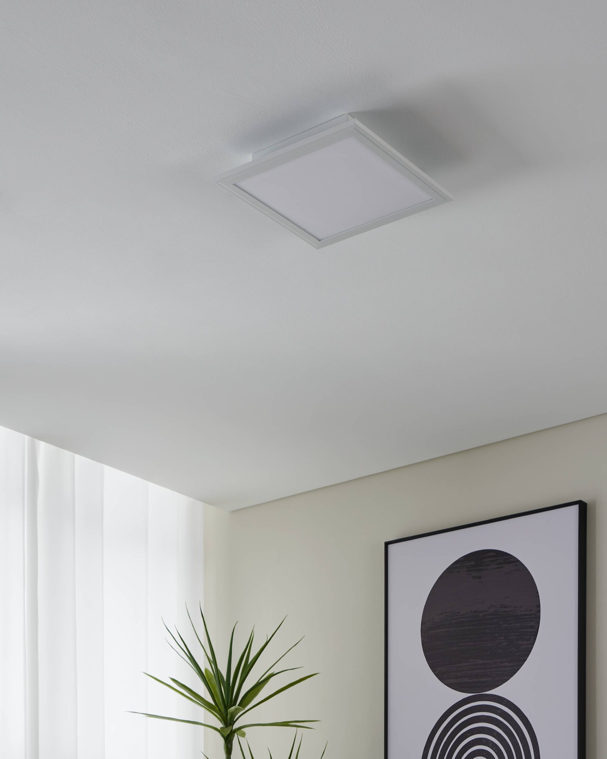 EGLO Deckenleuchte »SALOBRENA-Z« LED-Modul 1 Stk. warmweiß - kaltweiß Disco-Modus, App/Sprachsteuerung Alexa,‎30x30x5cm, exkl. Fernbedienung