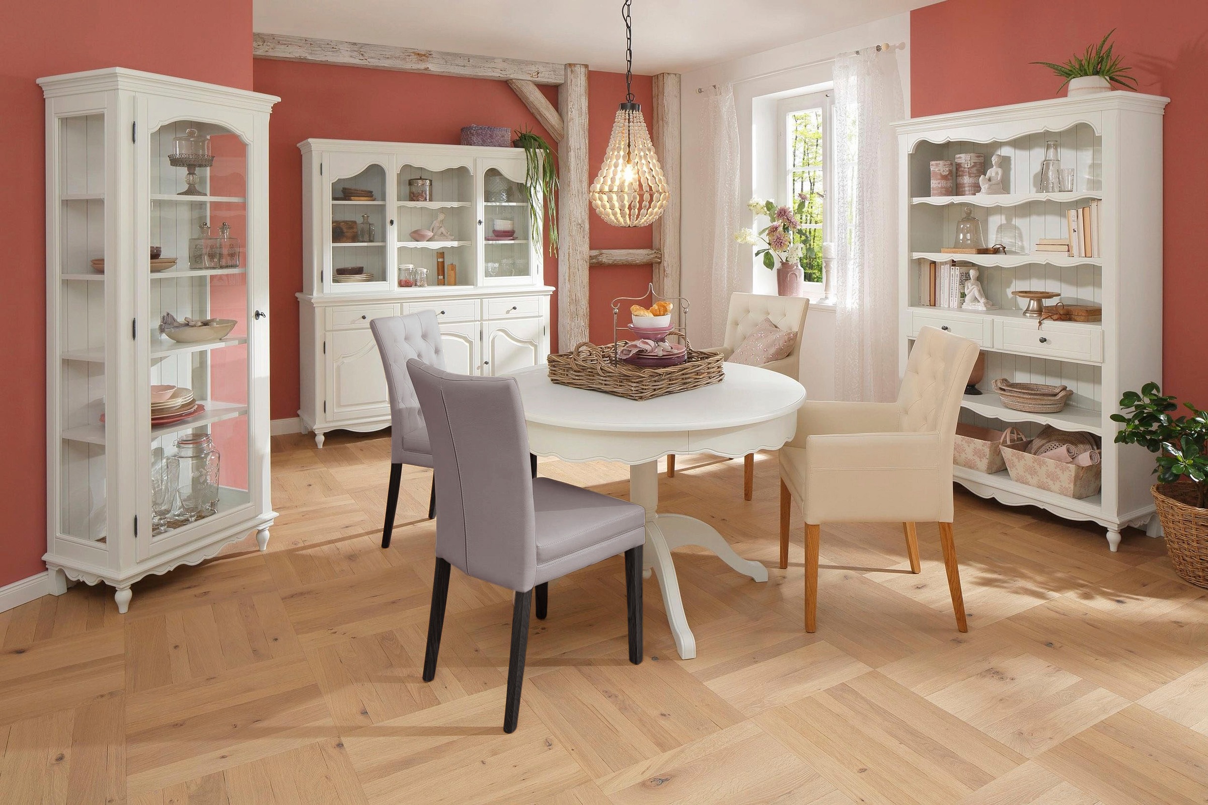 Home affaire 4-Fußstuhl »Colorado«, (Set), 2 St., Kunstleder, Beine aus Buche, wengefarben lackiert, Im 2er, 4er oder 6er-Set