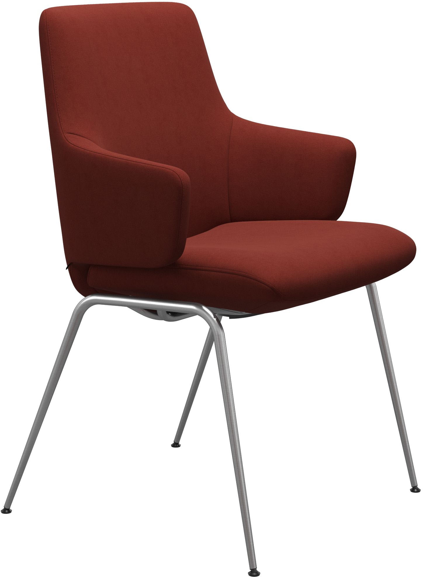 Stressless® Polsterstuhl »Laurel«, Microfaser DINAMICA, Low Back mit Armlehne, Größe L, mit Beinen aus Stahl in Chrom matt