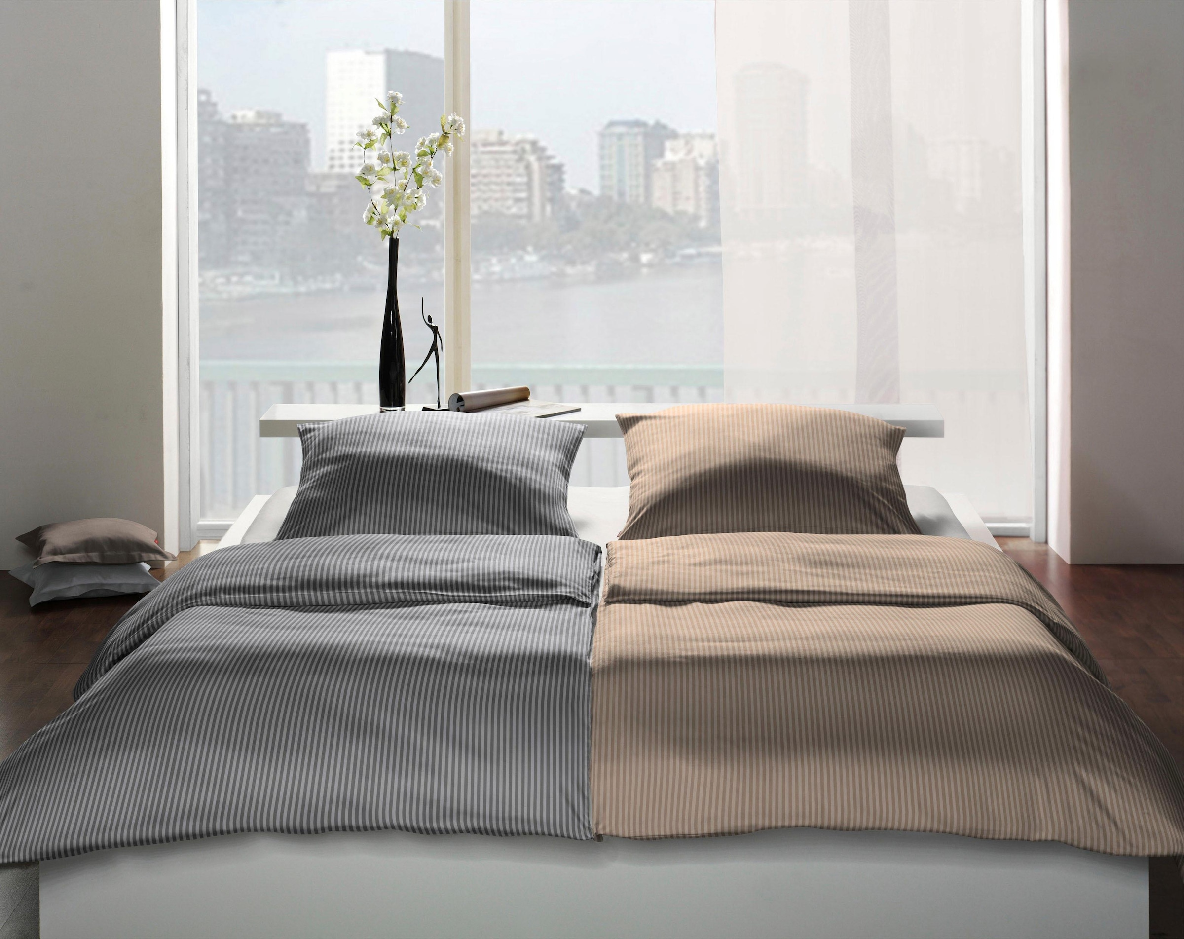fleuresse Bettwäsche »Linz«, Halbleinen, 50% Baumwolle, 50% Leinen, 135x200, 155x220, 200x200cm