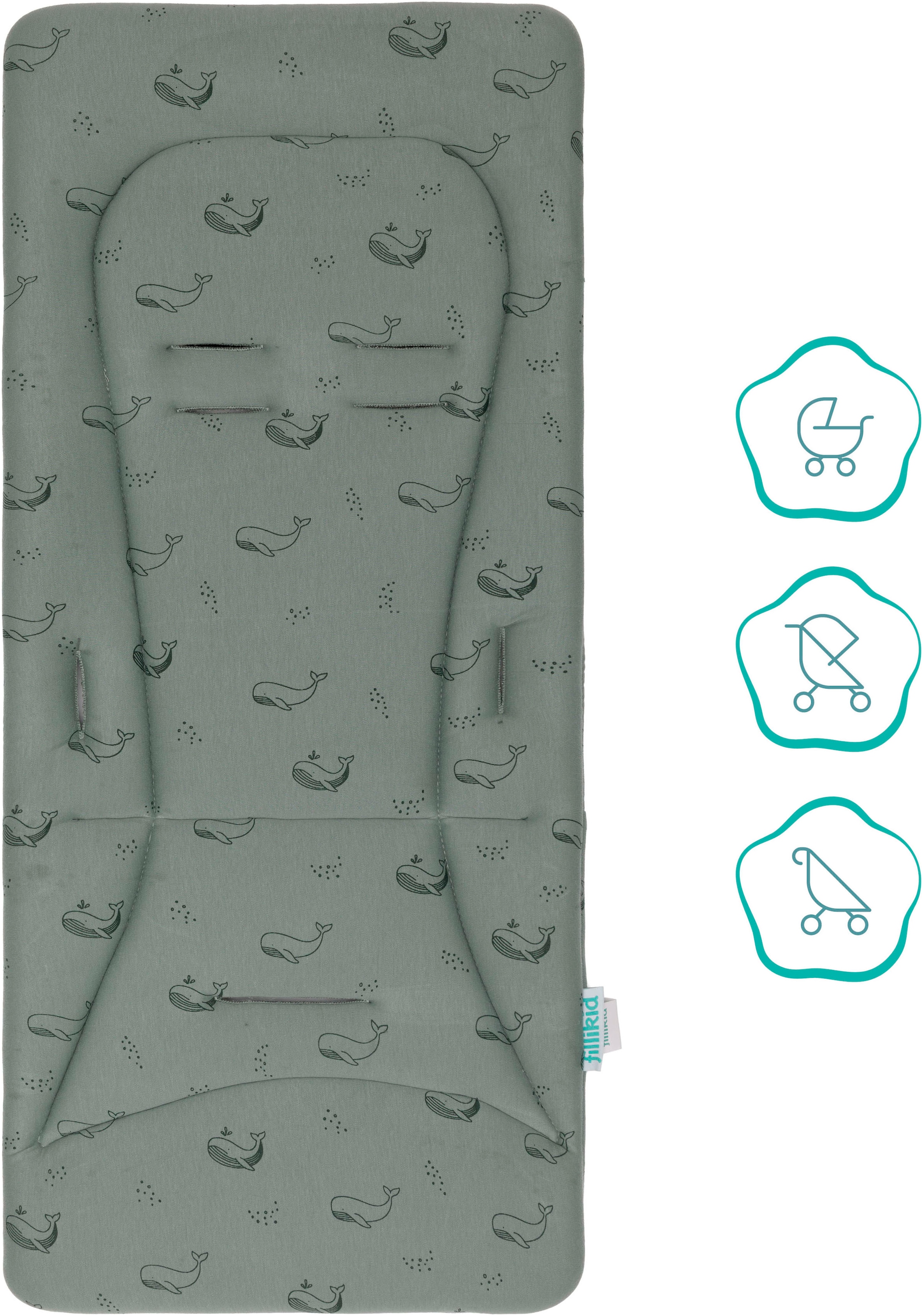 Fillikid Kinder-Sitzauflage »Wendeauflage Liner« für Buggy und Kinderwagen