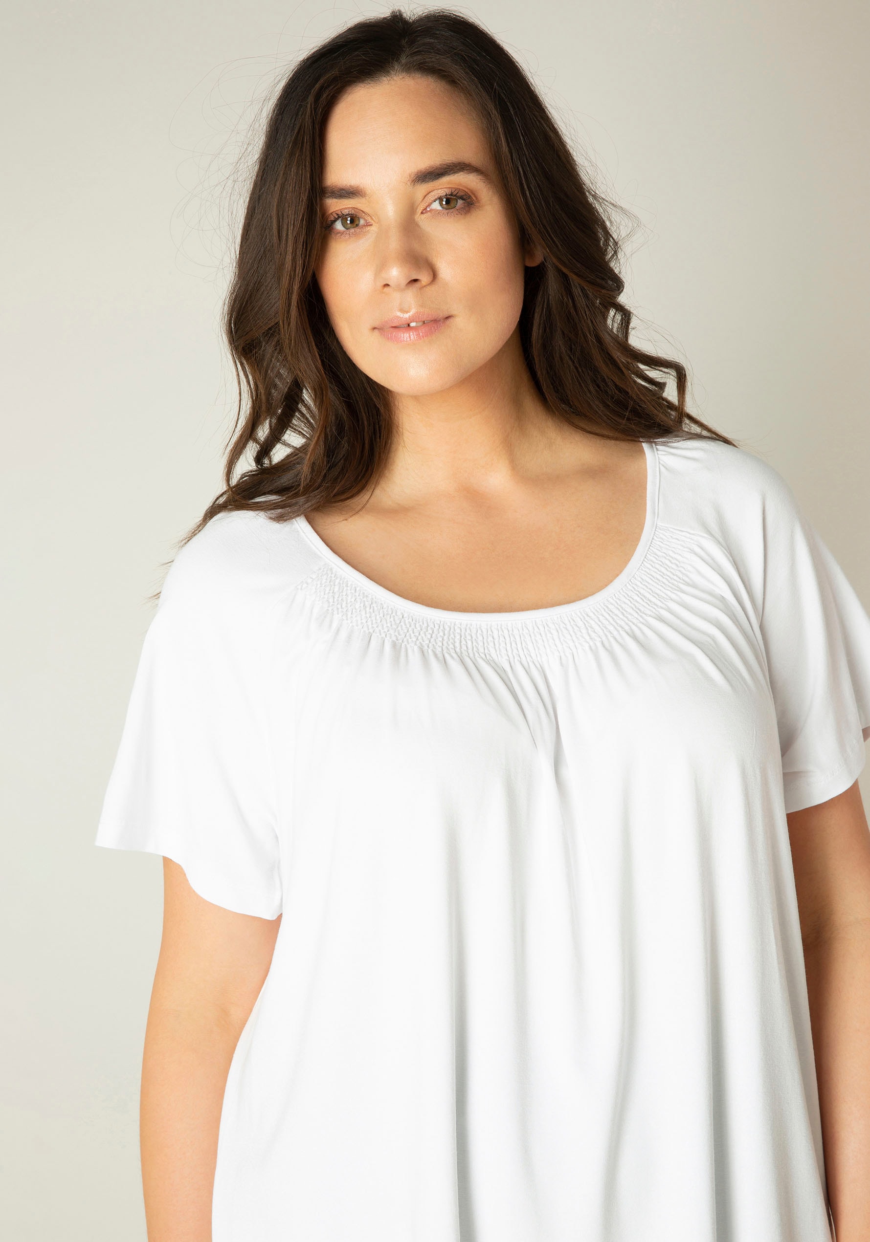 Base Level Curvy Tunikashirt, mit weiten Ärmeln