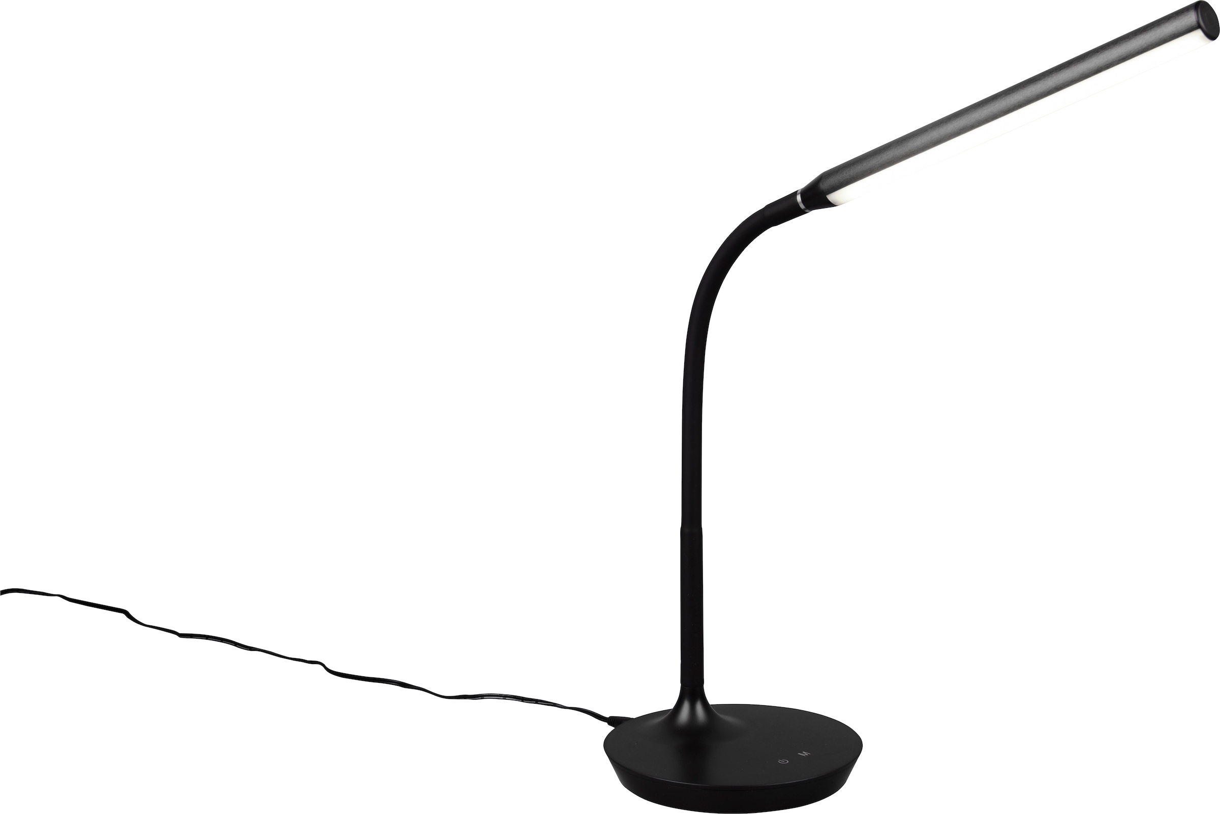 REALITY Leuchten LED Schreibtischlampe »TORO, LED Tischeuchte mit Flexarm, Höhe 38cm Tiefe 35cm 5W 700 Lumen« LED-Board 1 Stk. Farbwechsler | warmweiß - kaltweiß Touch Dimmer und Lichtfarbe in Stufen wählbar 3000-4000-5000K